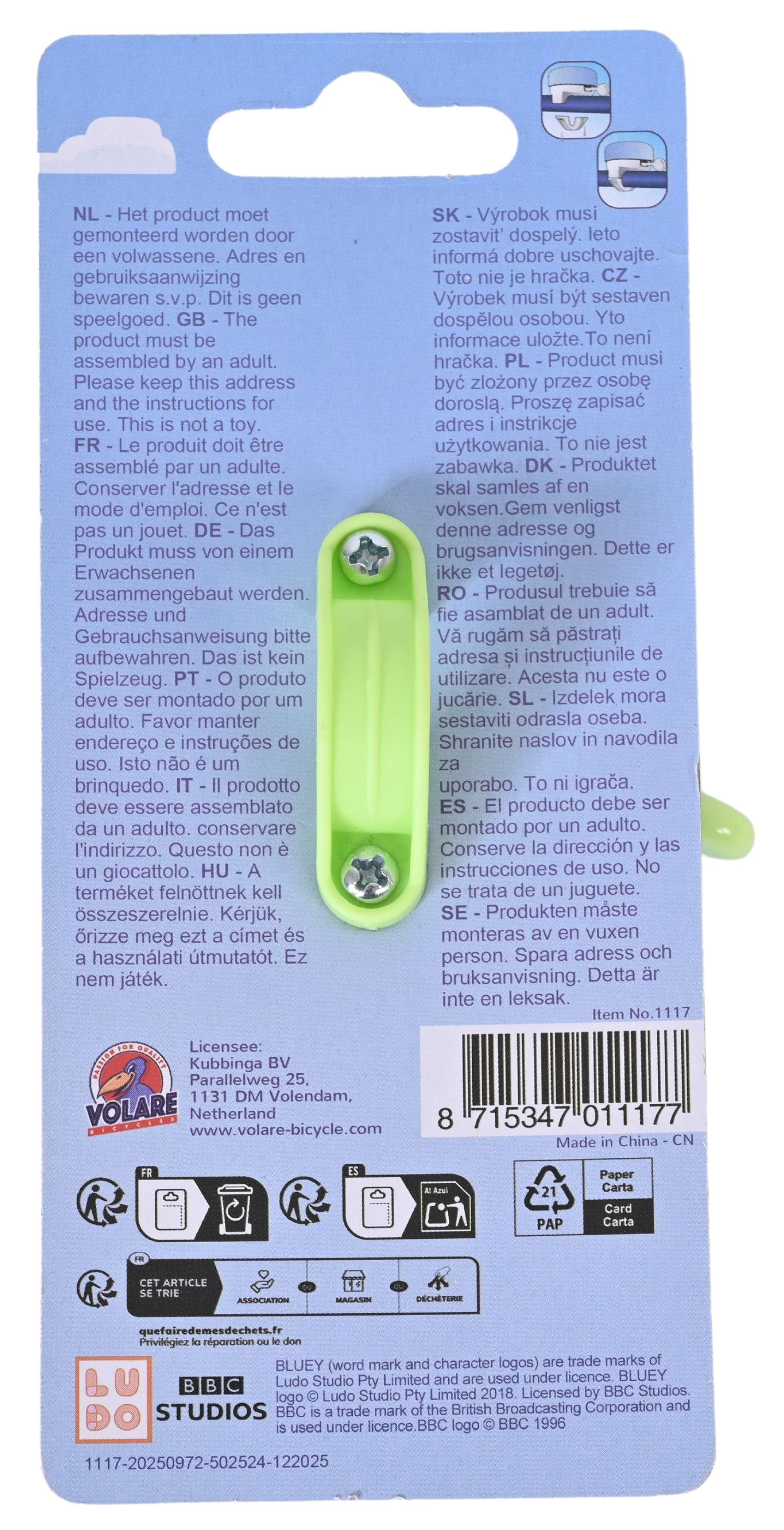 Bluey Fietsbel - Jongens - Blauw - Image 3