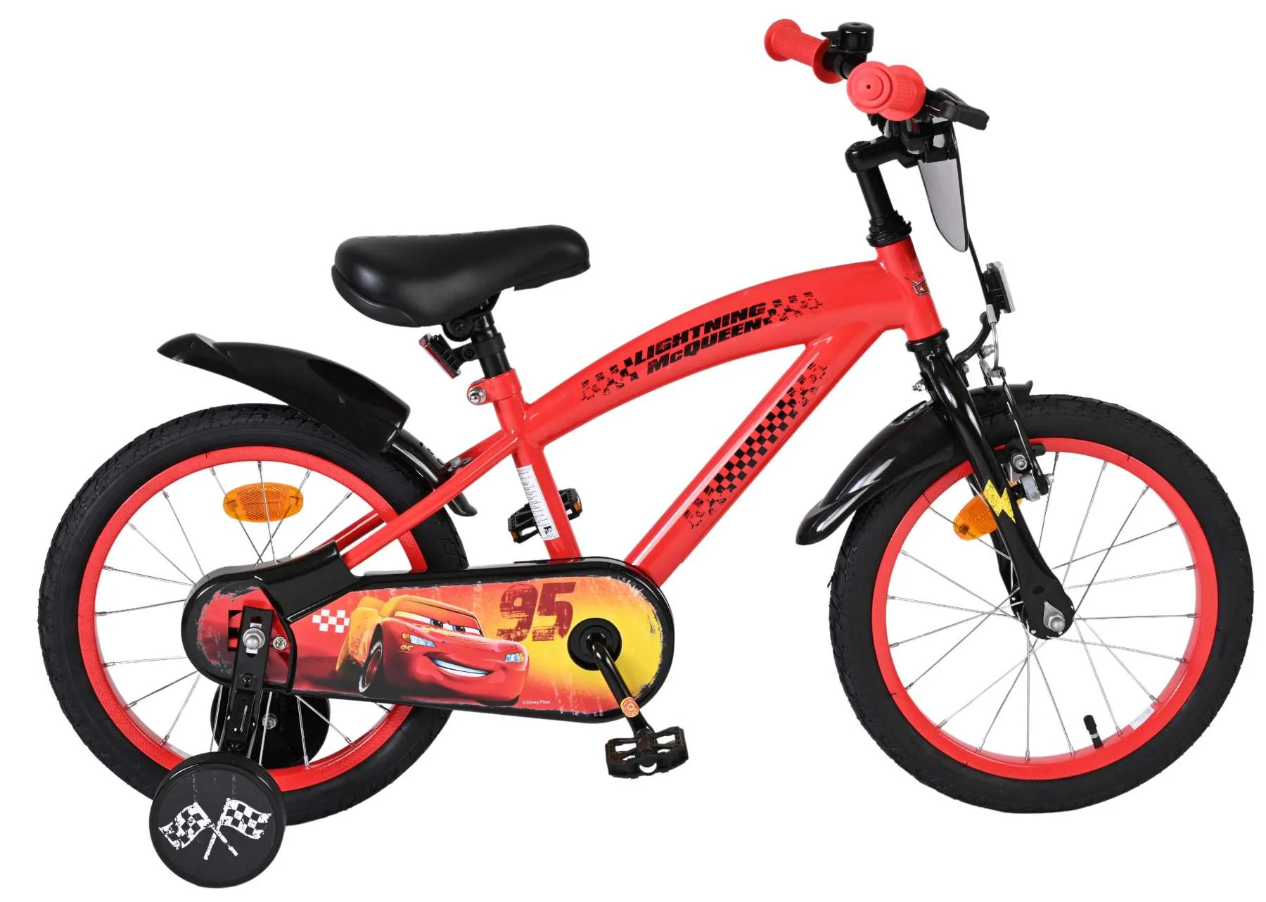 Disney Cars Kinderfiets - Jongens - 16 inch - Rood OUTLET