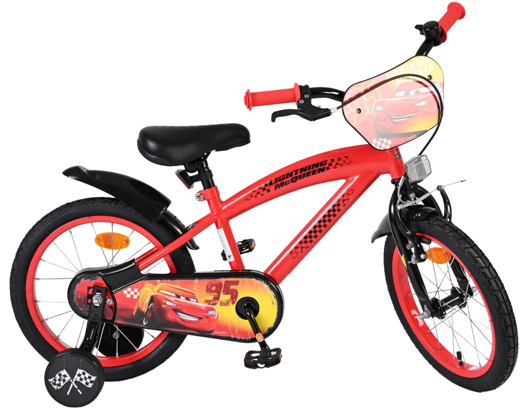 Disney Cars Kinderfiets - Jongens - 16 inch - Rood OUTLET - Image 10