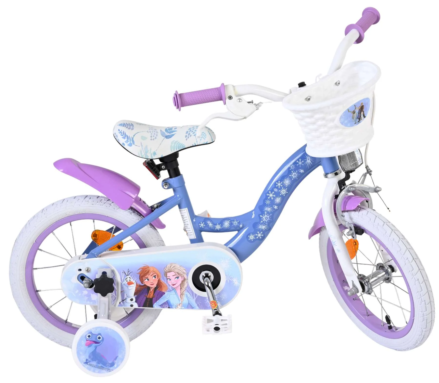 Disney Frozen 2 Kinderfiets - Meisjes - 14 inch - Blauw/Paars - Image 10