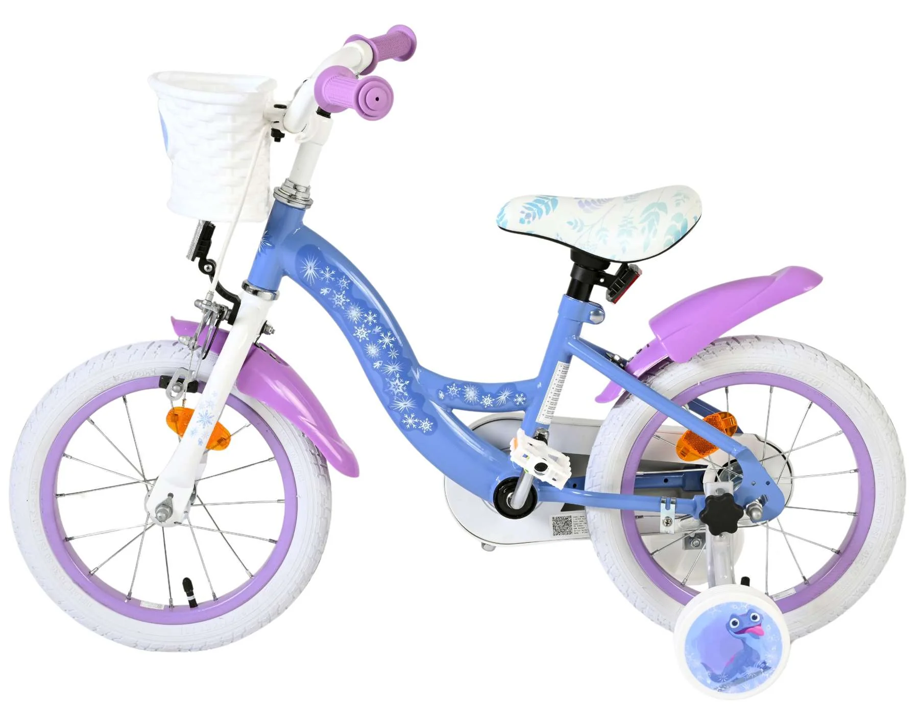 Disney Frozen 2 Kinderfiets - Meisjes - 14 inch - Blauw/Paars - Image 7