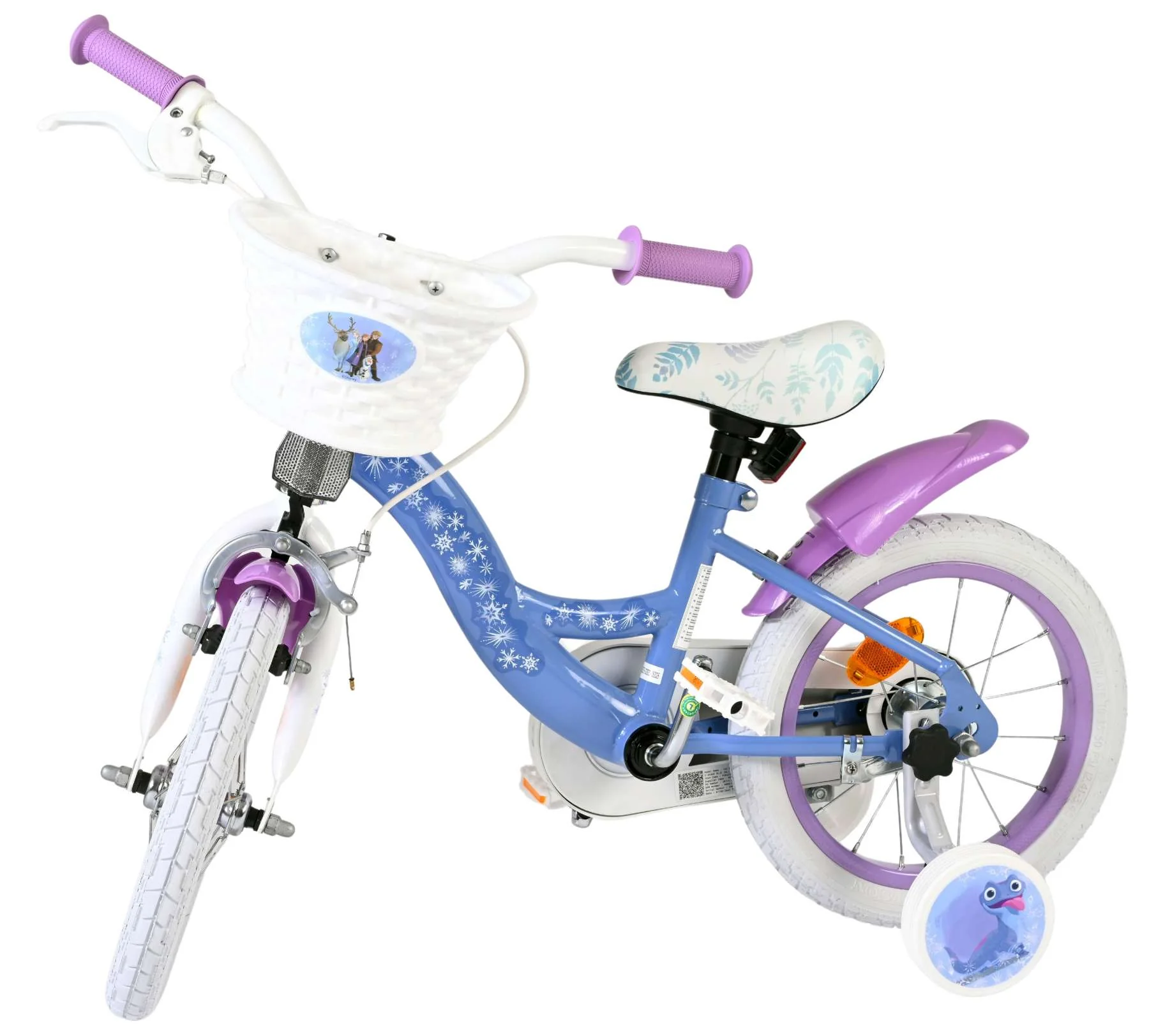 Disney Frozen 2 Kinderfiets - Meisjes - 14 inch - Blauw/Paars - Image 8