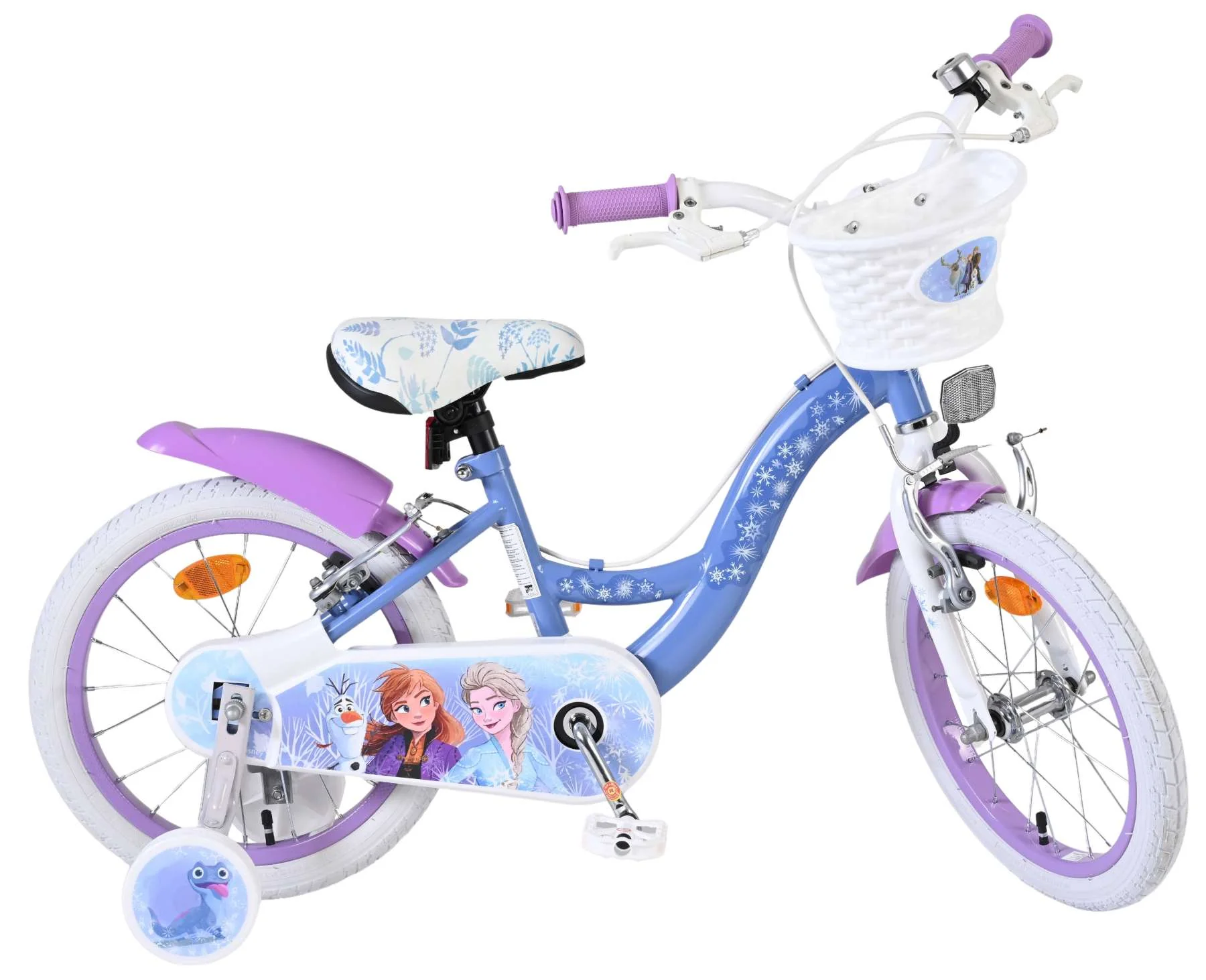 Disney Frozen 2 Kinderfiets - Meisjes - 16 inch - Blauw/Paars - Twee handremmen - Image 10