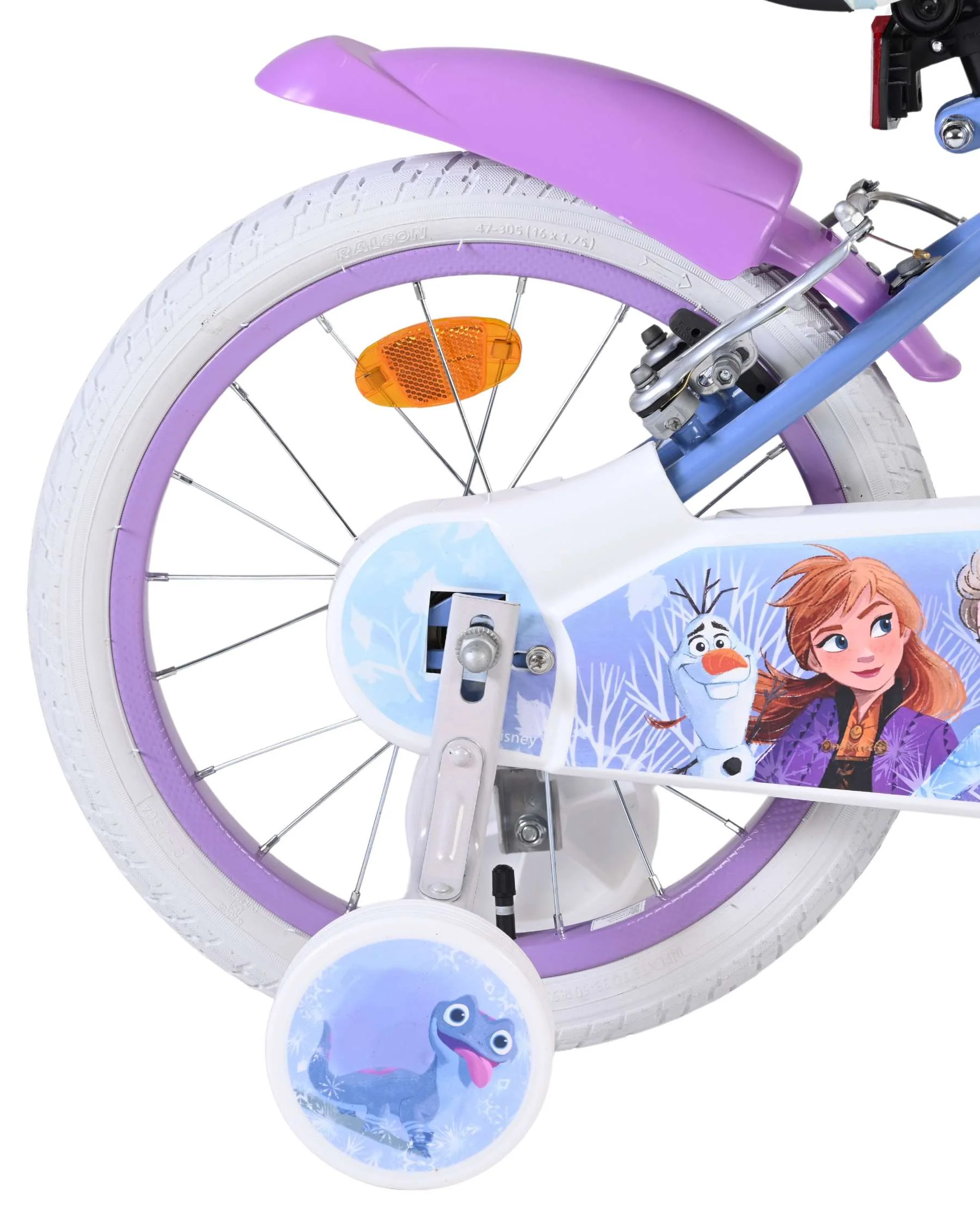 Disney Frozen 2 Kinderfiets - Meisjes - 16 inch - Blauw/Paars - Twee handremmen - Image 2