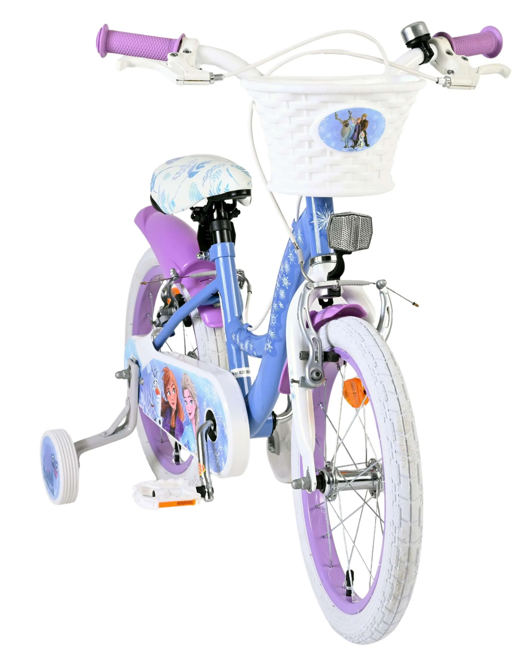 Disney Frozen 2 Kinderfiets - Meisjes - 16 inch - Blauw/Paars - Twee handremmen - Image 5