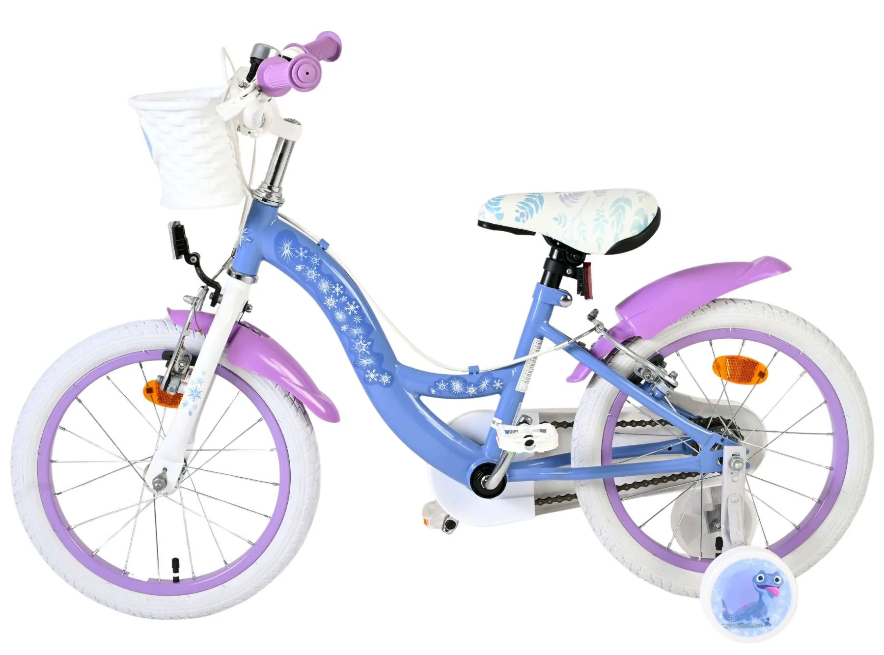 Disney Frozen 2 Kinderfiets - Meisjes - 16 inch - Blauw/Paars - Twee handremmen - Image 7