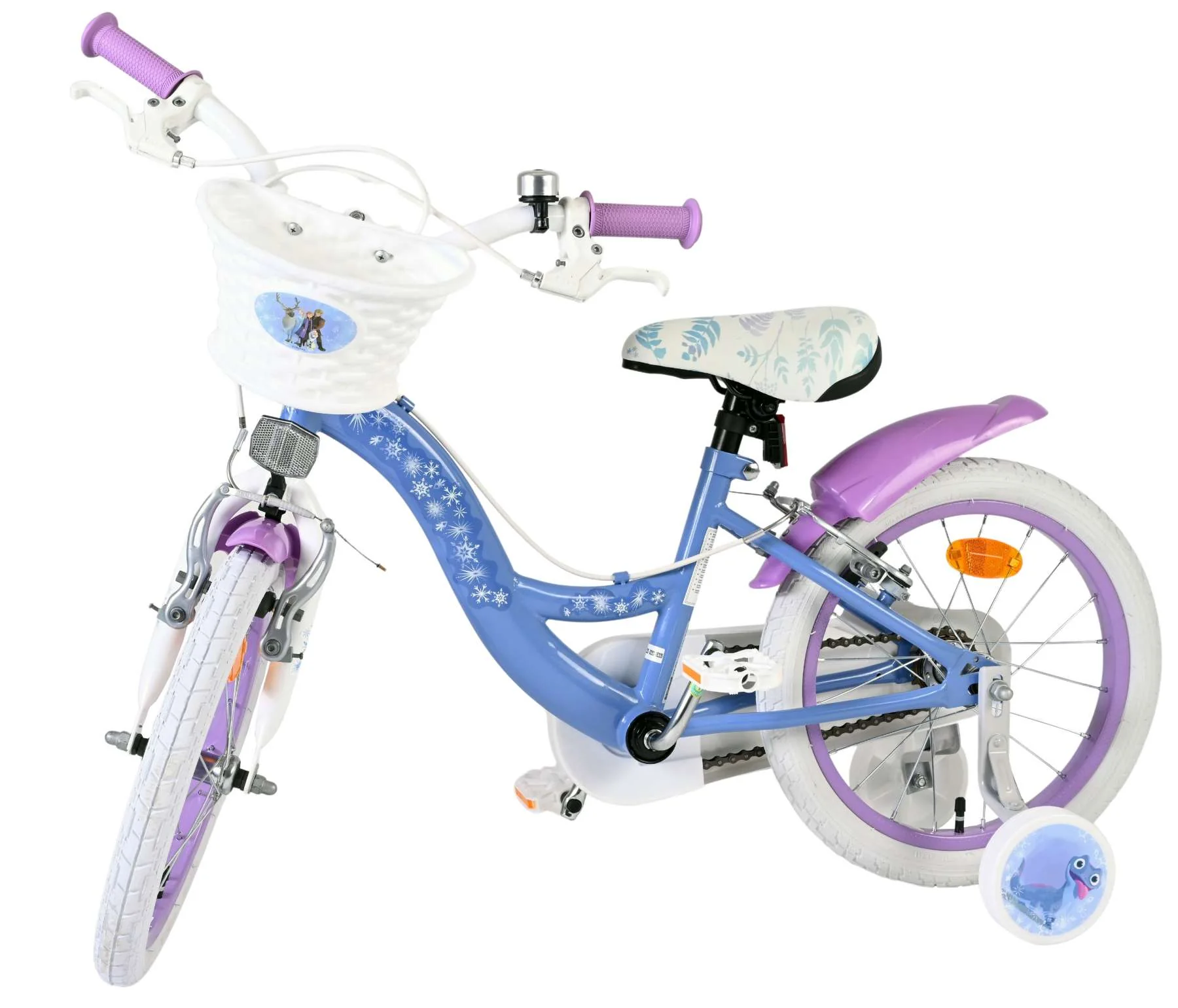 Disney Frozen 2 Kinderfiets - Meisjes - 16 inch - Blauw/Paars - Twee handremmen - Image 8