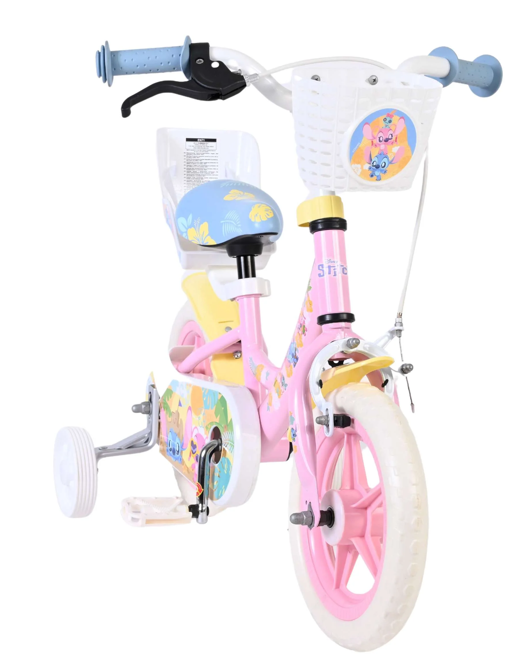 Disney Stitch Kinderfiets - Meisjes - Mag Wheels - 12 inch - Roze - Image 4