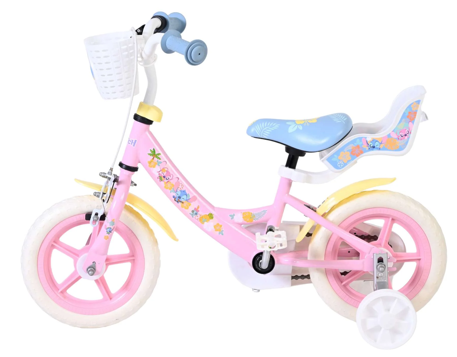 Disney Stitch Kinderfiets - Meisjes - Mag Wheels - 12 inch - Roze - Image 6