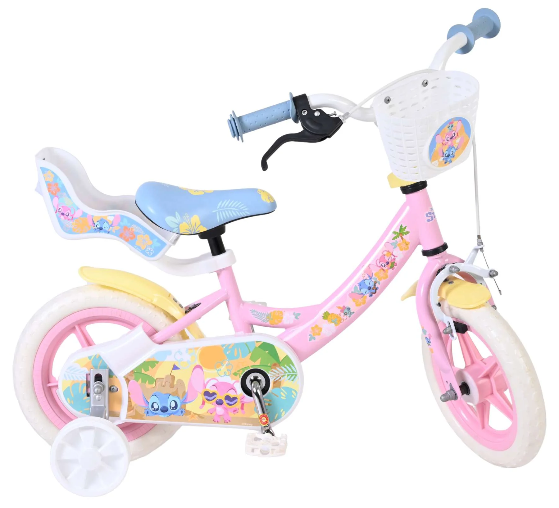 Disney Stitch Kinderfiets - Meisjes - Mag Wheels - 12 inch - Roze - Image 9