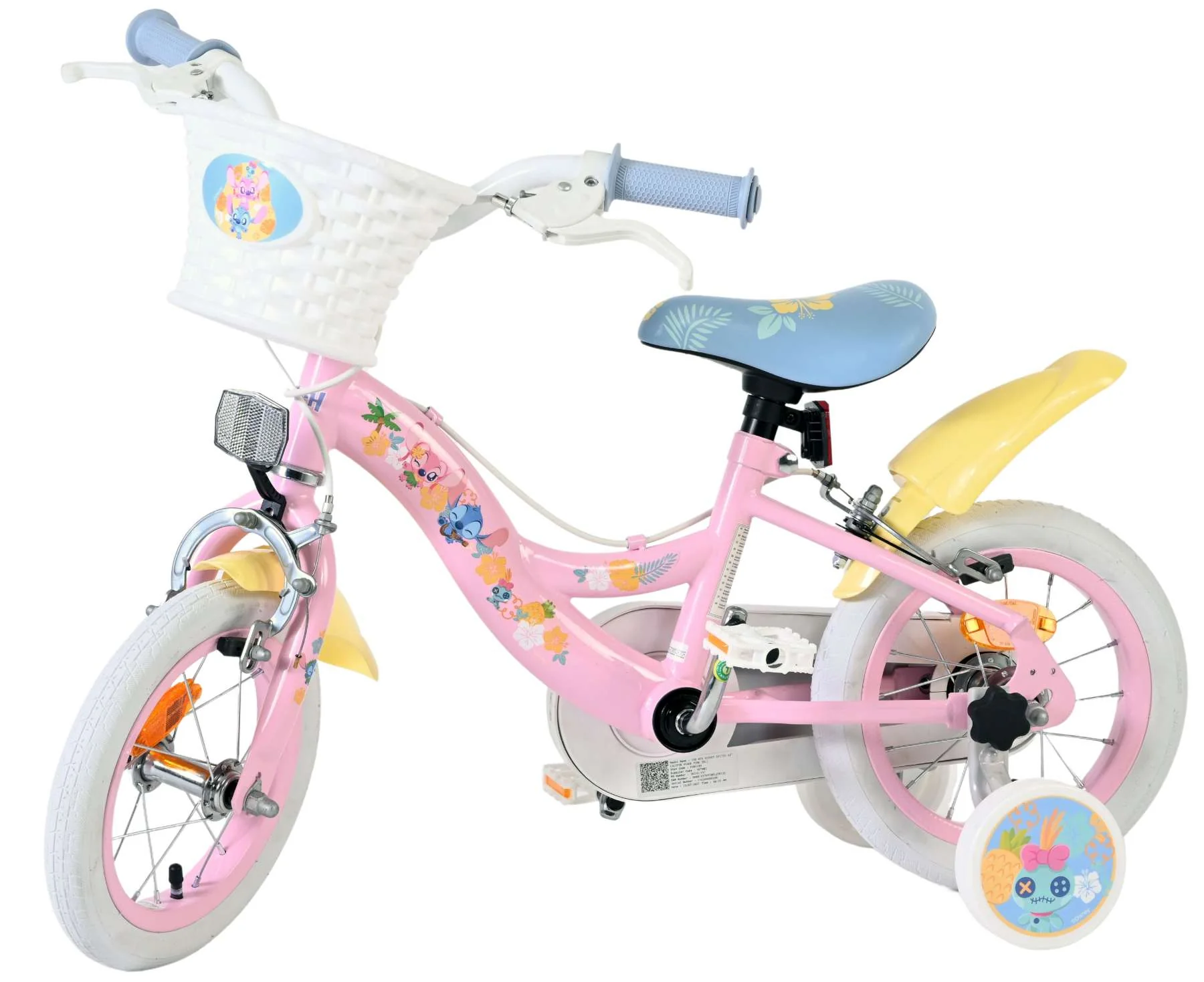 Disney Stitch Kinderfiets - Meisjes - 12 inch - Twee handremmen - Roze - Image 8