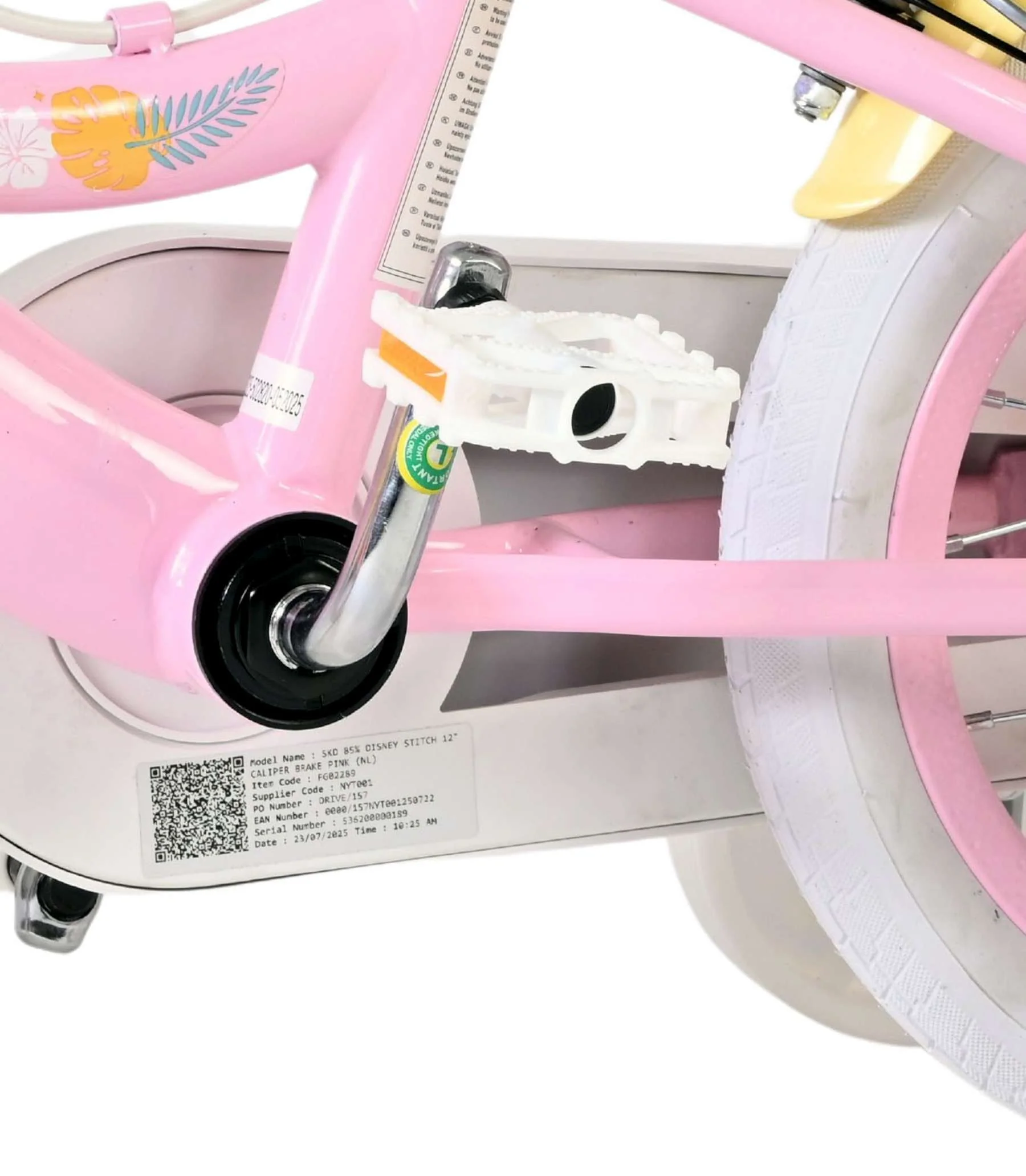Disney Stitch Kinderfiets - Meisjes - 12 inch - Twee handremmen - Roze - Image 9