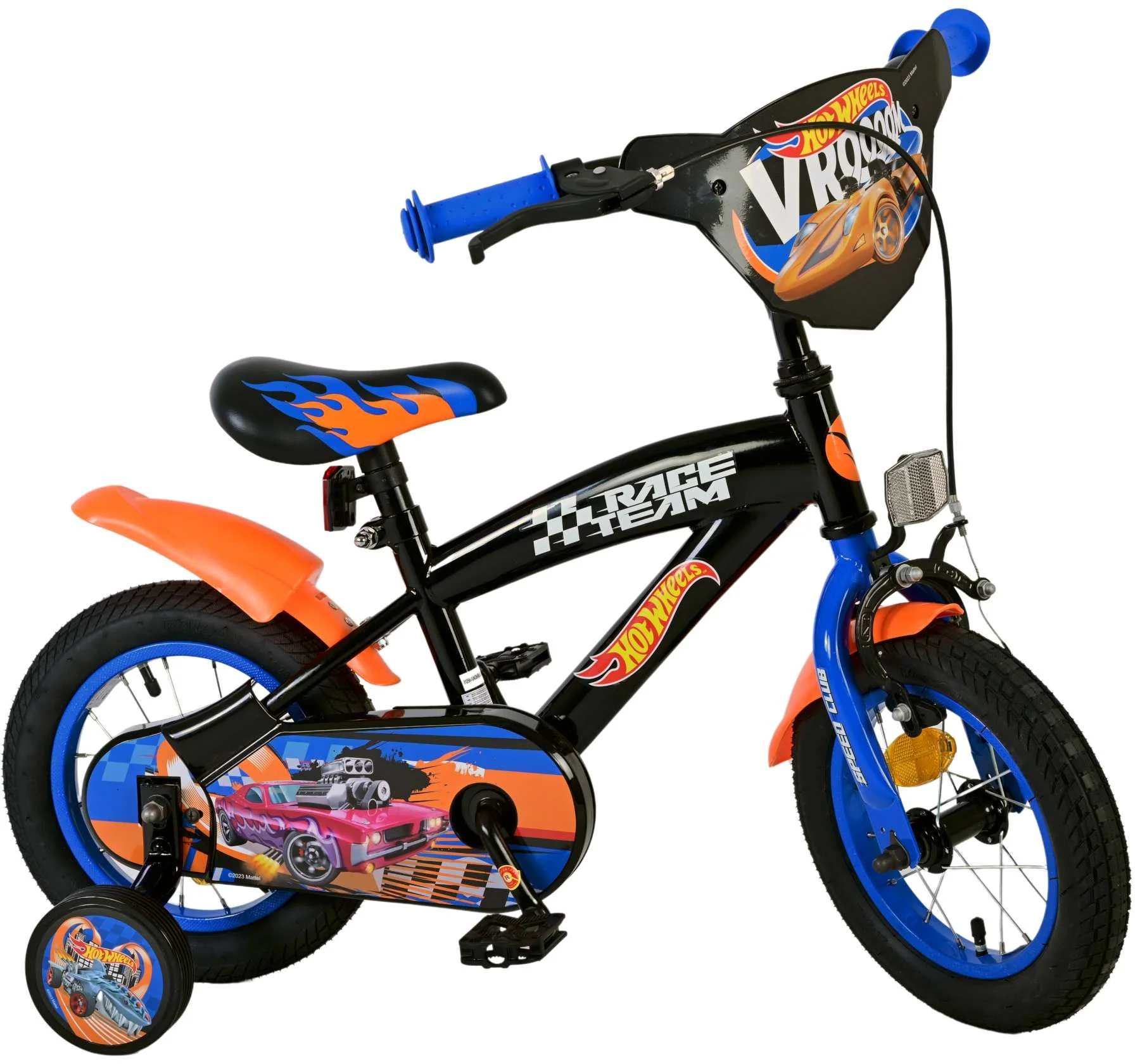 Hot Wheels Kinderfiets - Jongens - 12 inch - Zwart Oranje Blauw OUTLET - Image 2