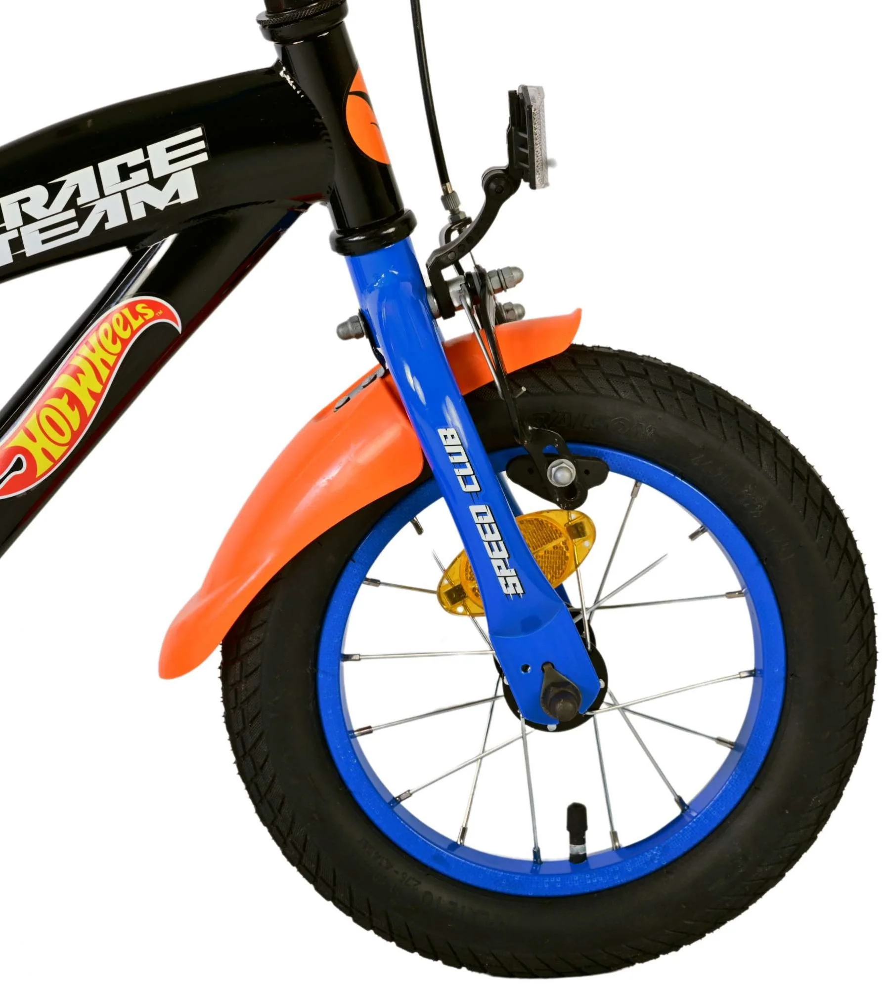 Hot Wheels Kinderfiets - Jongens - 12 inch - Zwart Oranje Blauw OUTLET - Image 4