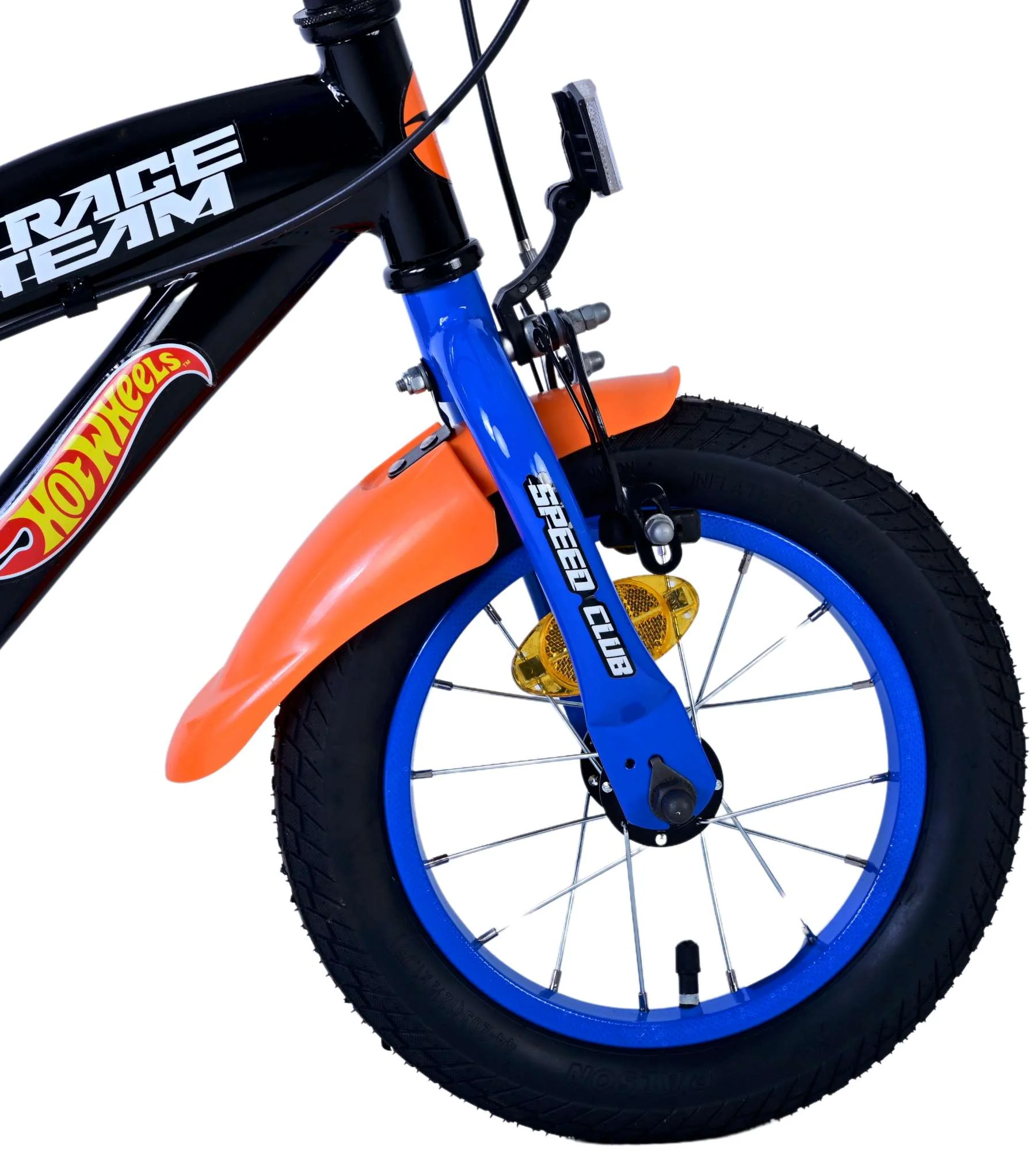 Hot Wheels Kinderfiets - Jongens - 12 inch - Zwart Oranje Blauw - Twee handremmen - Image 4