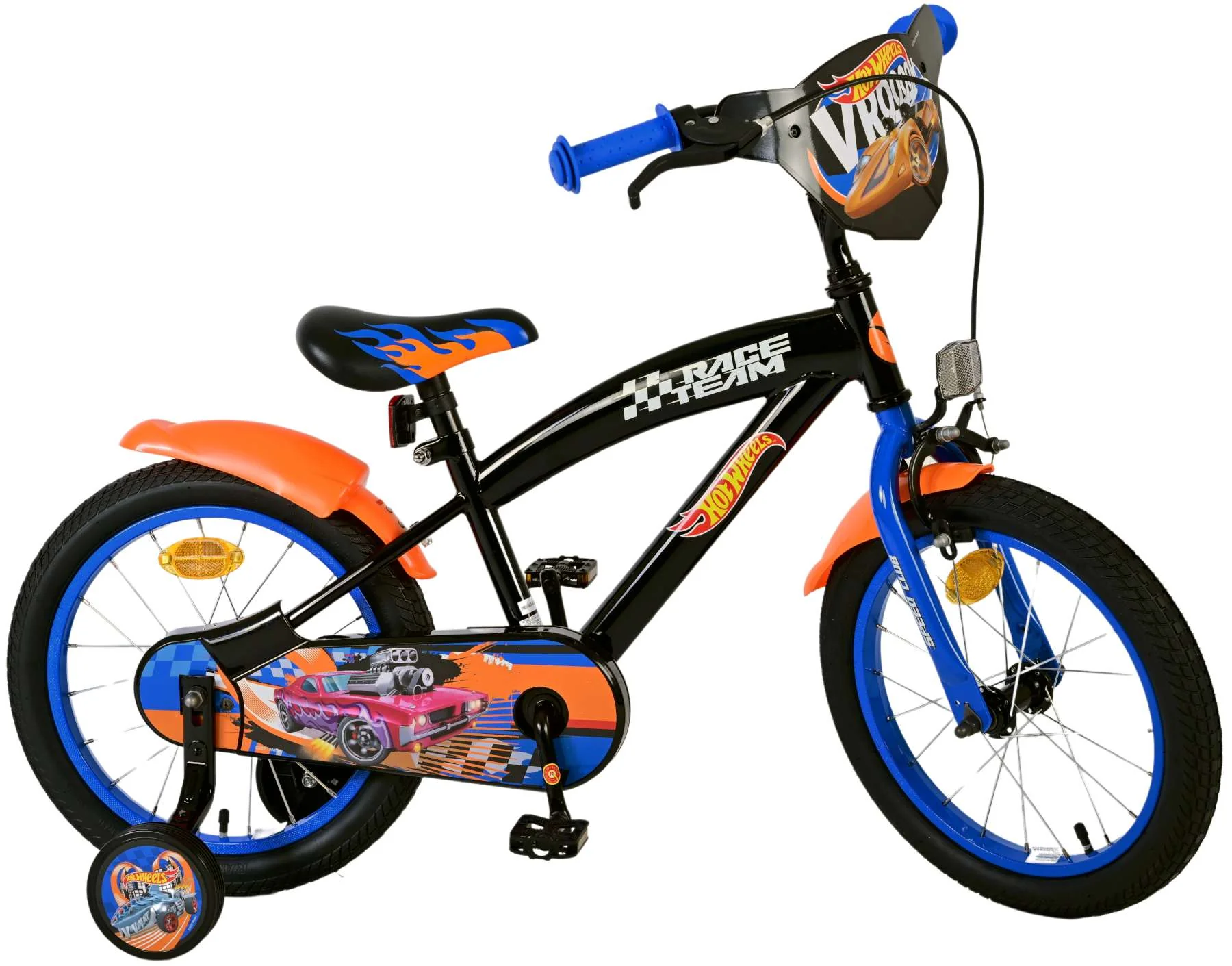 Hot Wheels Kinderfiets - Jongens - 16 inch - Zwart Oranje Blauw OUTLET - Image 2