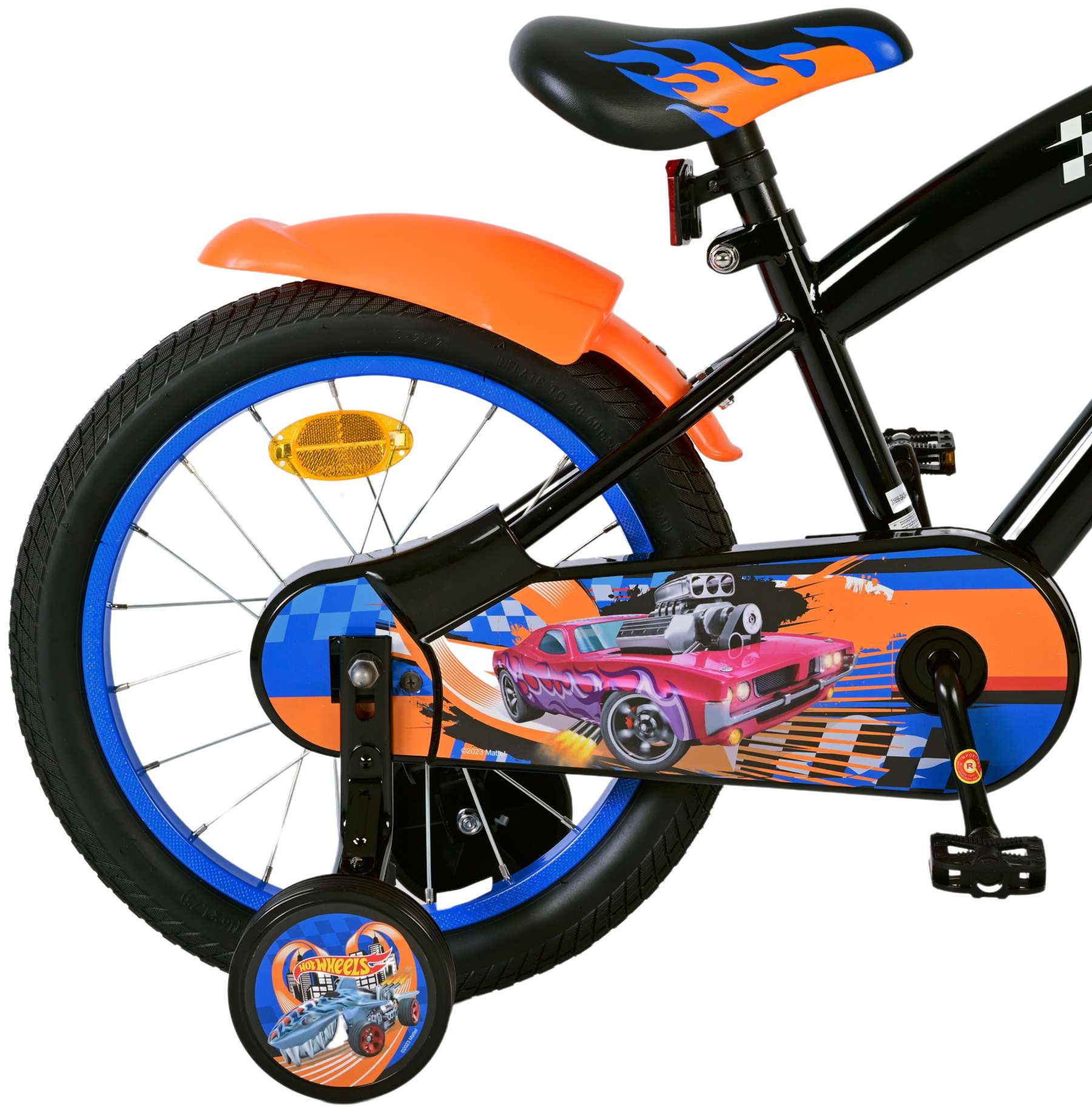 Hot Wheels Kinderfiets - Jongens - 16 inch - Zwart Oranje Blauw OUTLET - Image 3