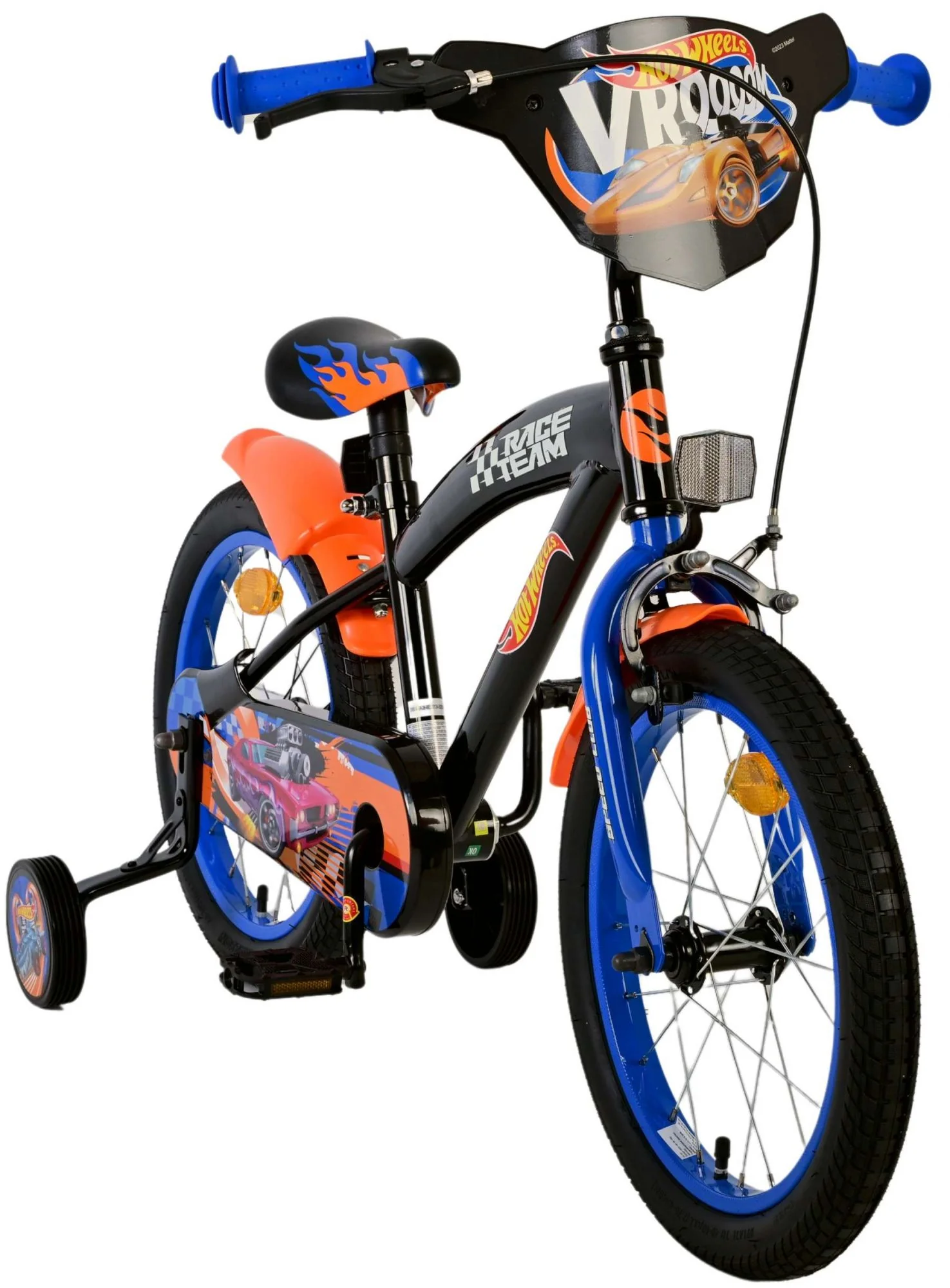 Hot Wheels Kinderfiets - Jongens - 16 inch - Zwart Oranje Blauw OUTLET - Image 6