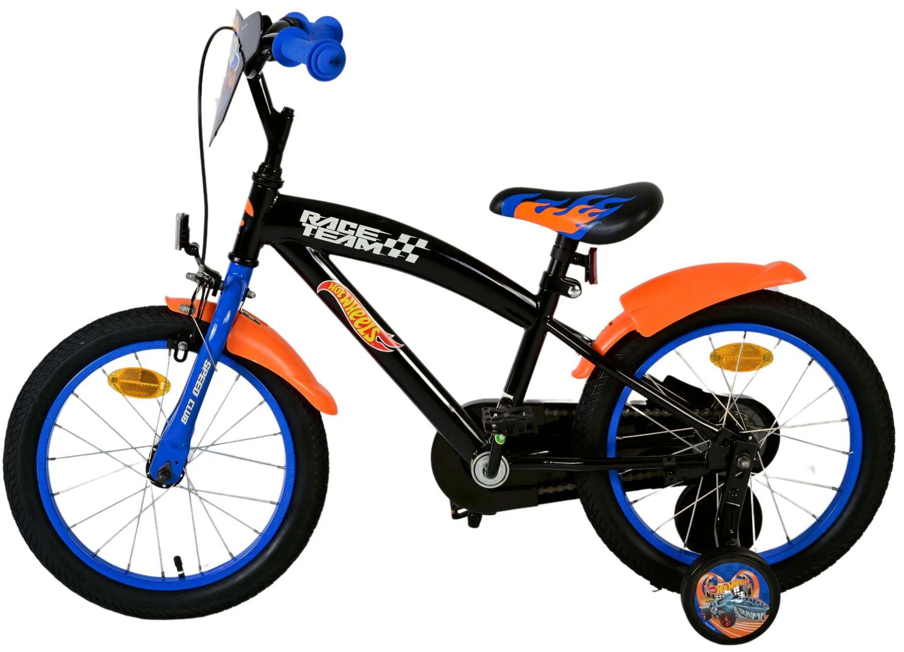 Hot Wheels Kinderfiets - Jongens - 16 inch - Zwart Oranje Blauw OUTLET - Image 8