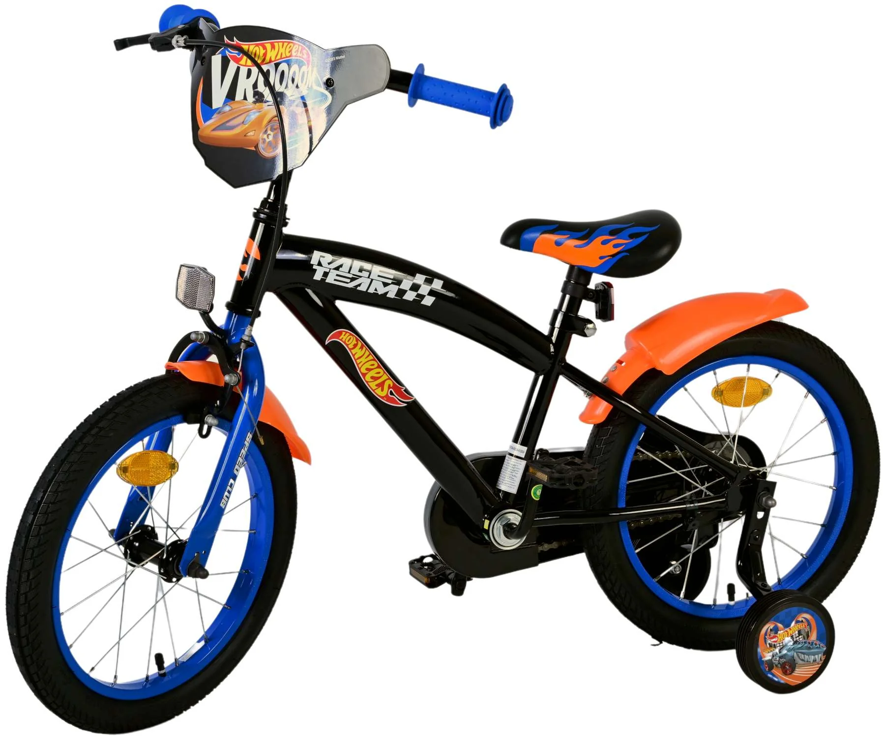 Hot Wheels Kinderfiets - Jongens - 16 inch - Zwart Oranje Blauw OUTLET - Image 9