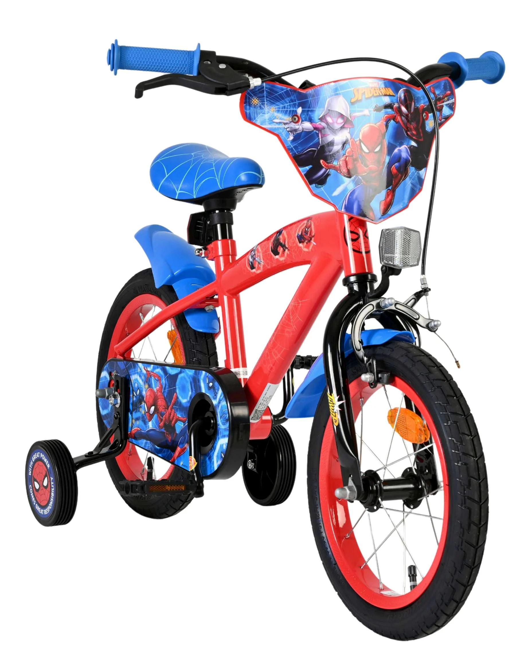 Marvel Spider-Man Kinderfiets - Jongens - 14 inch - Rood/Blauw - Image 5