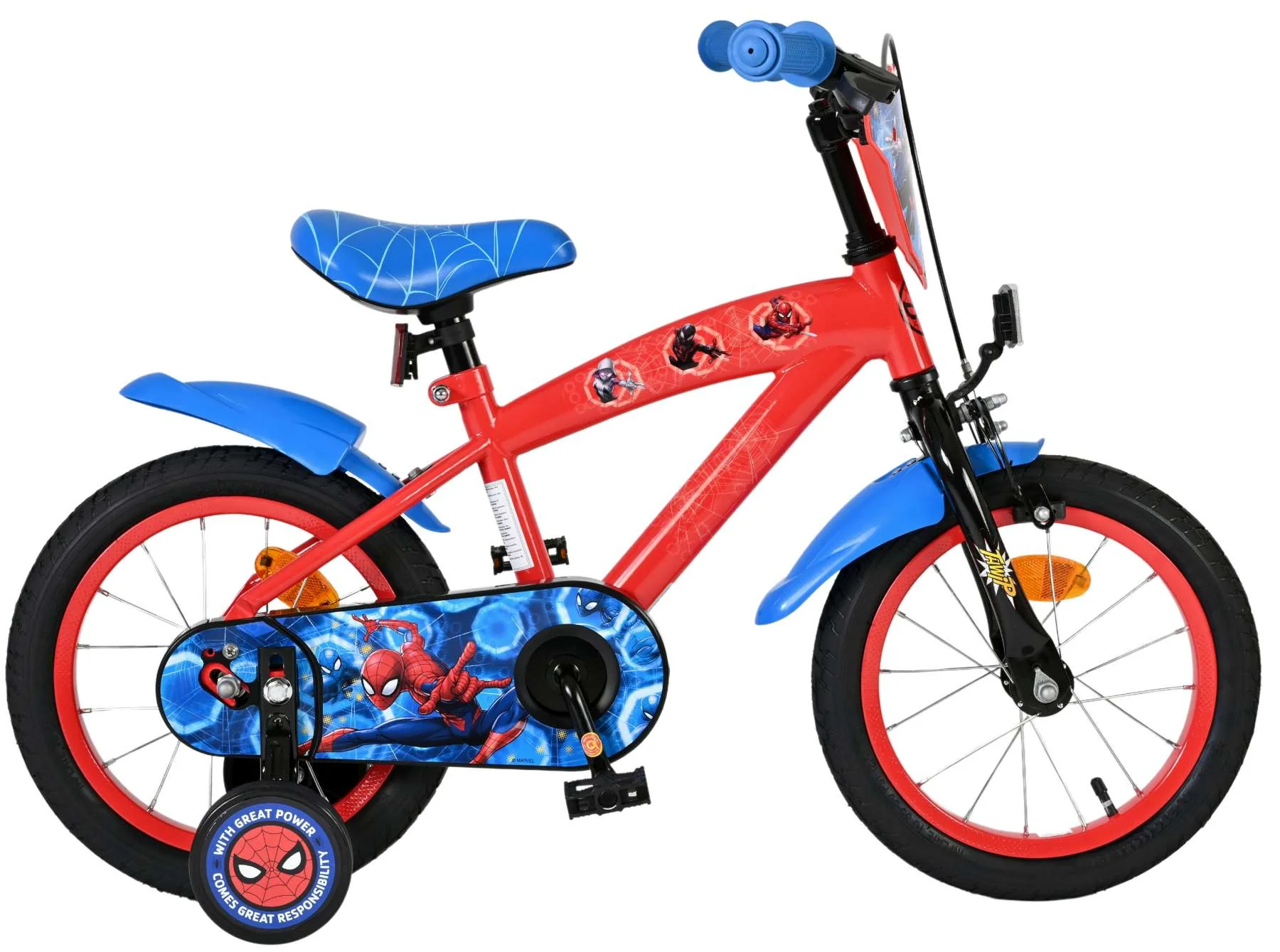 Marvel Spider-Man Kinderfiets - Jongens - 14 inch - Rood/Blauw OUTLET