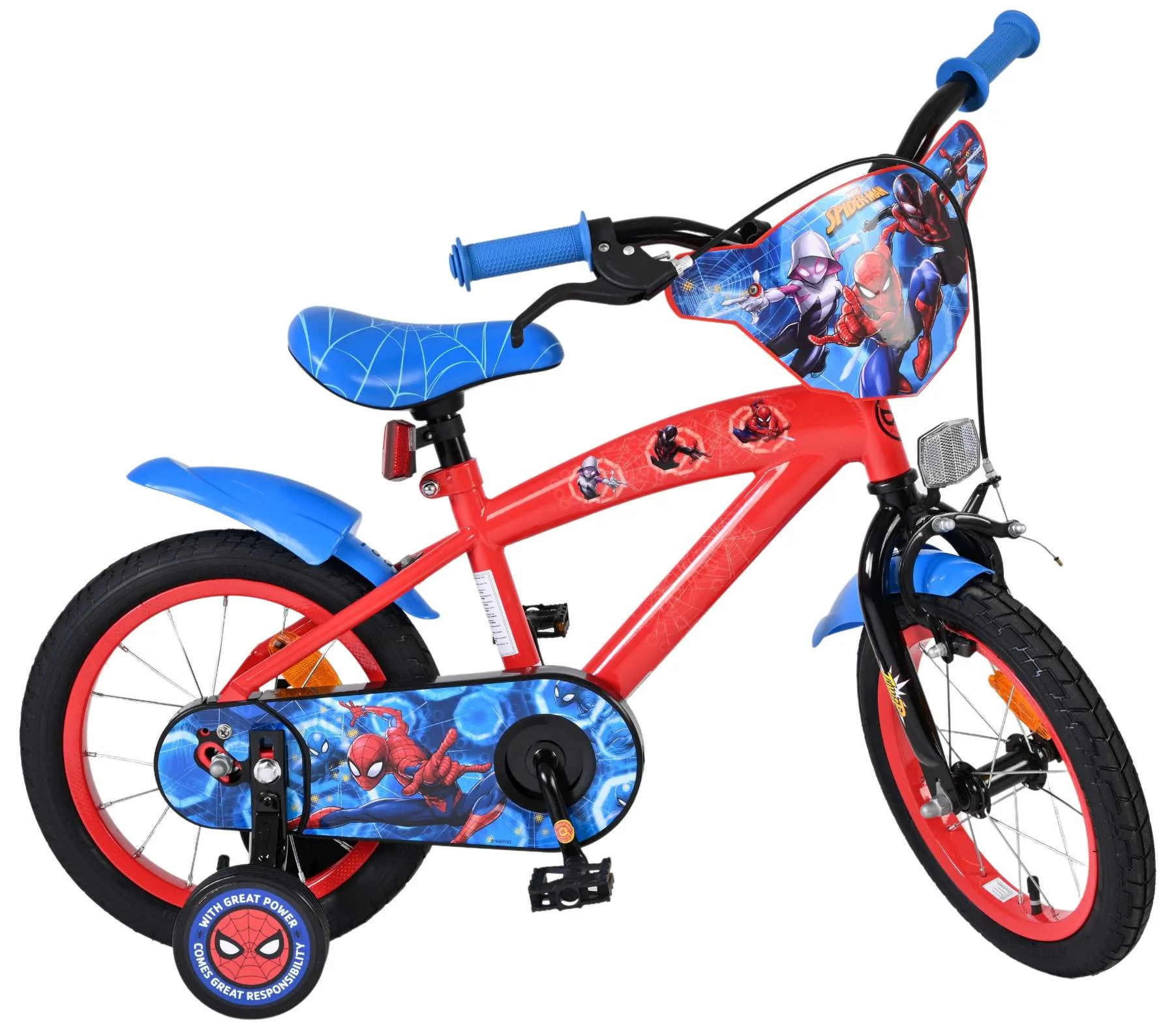 Marvel Spider-Man Kinderfiets - Jongens - 14 inch - Rood/Blauw OUTLET - Image 10