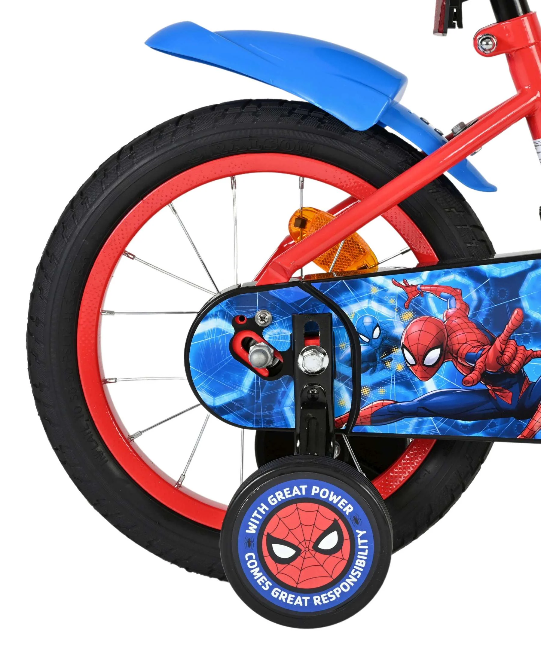 Marvel Spider-Man Kinderfiets - Jongens - 14 inch - Rood/Blauw OUTLET - Image 2