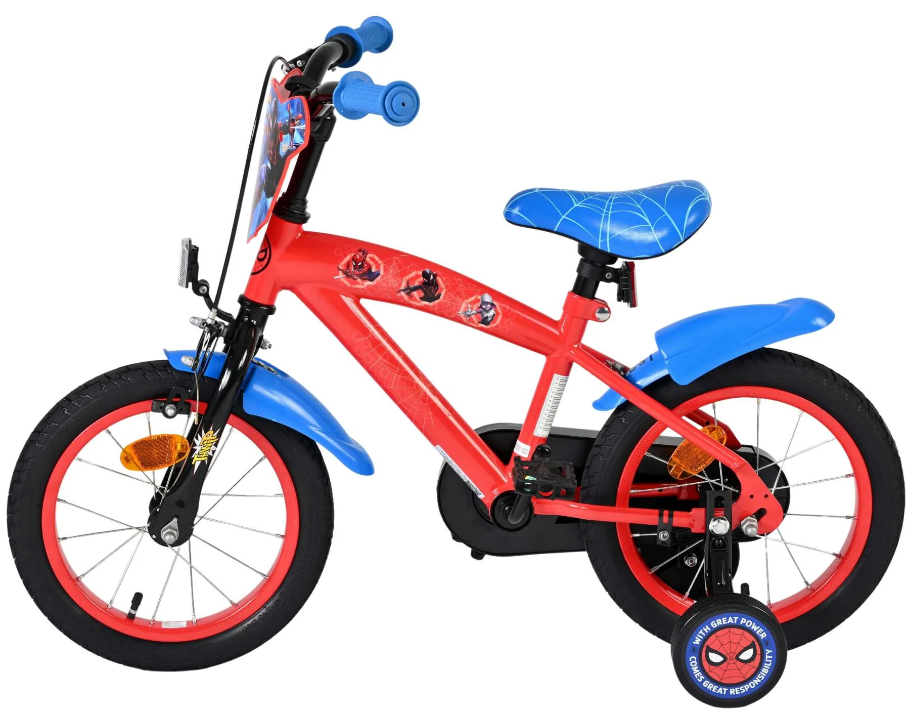 Marvel Spider-Man Kinderfiets - Jongens - 14 inch - Rood/Blauw OUTLET - Image 7
