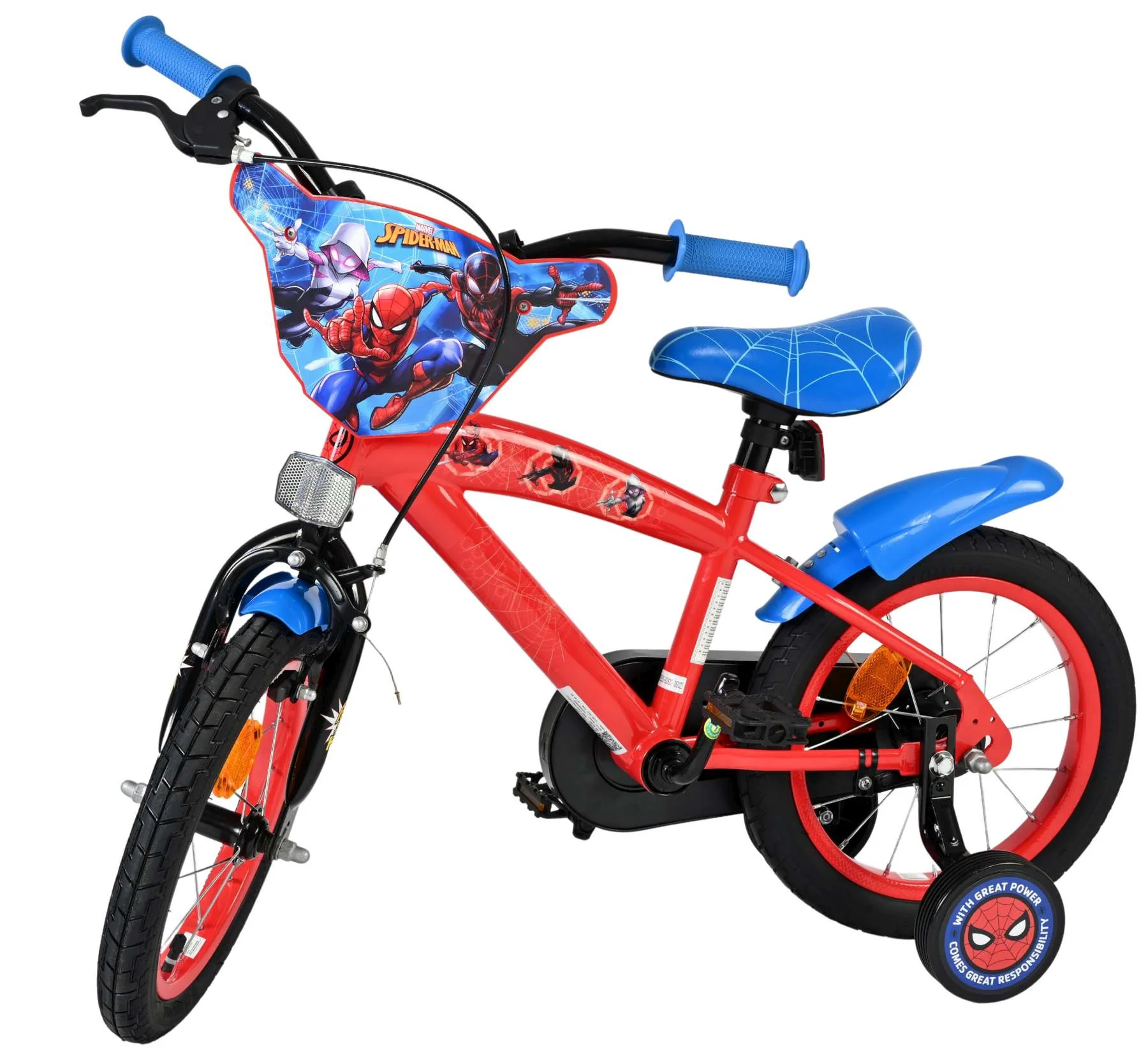 Marvel Spider-Man Kinderfiets - Jongens - 14 inch - Rood/Blauw OUTLET - Image 8