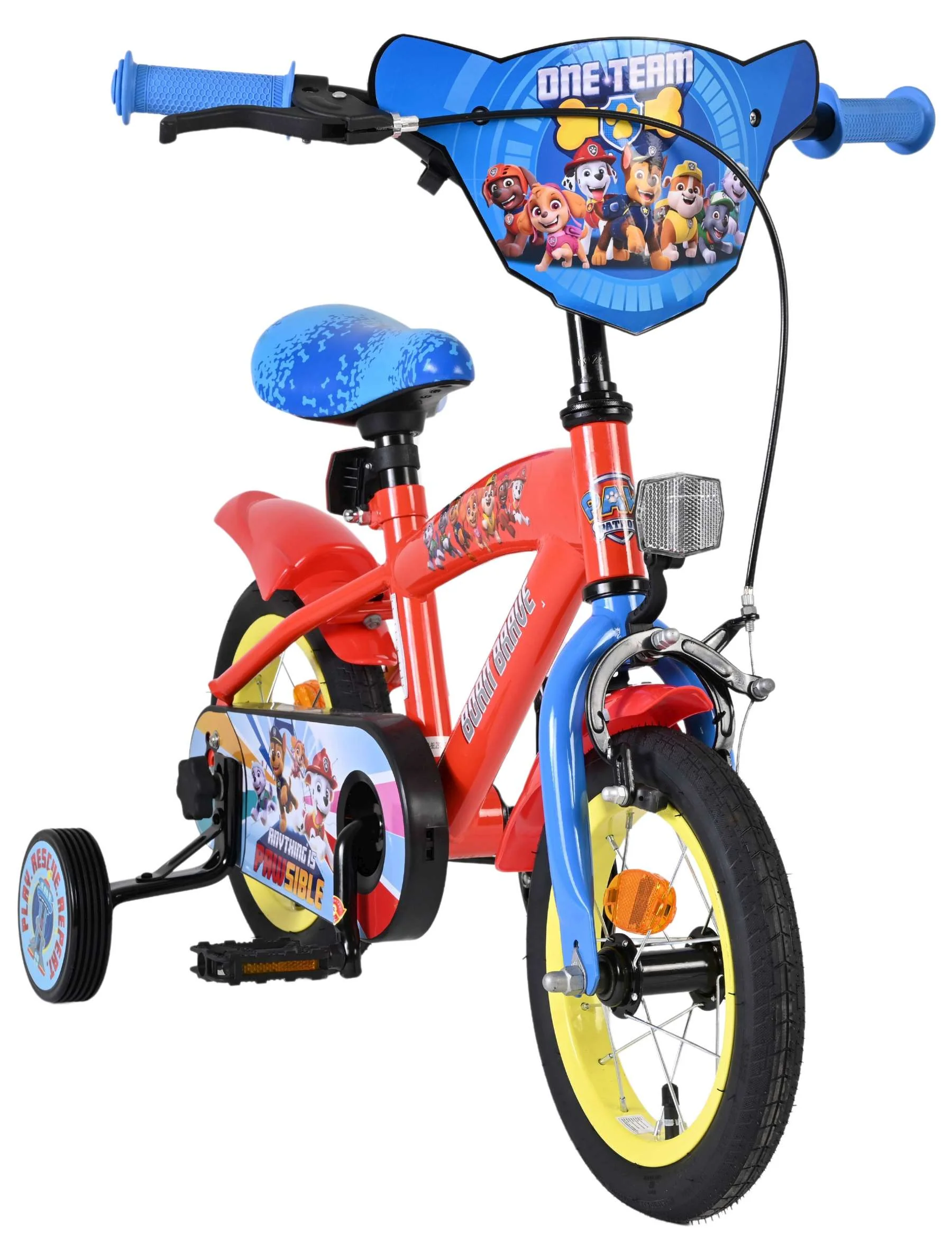 Paw Patrol Kinderfiets - Jongens - 12 inch - Rood/Blauw OUTLET - Image 5