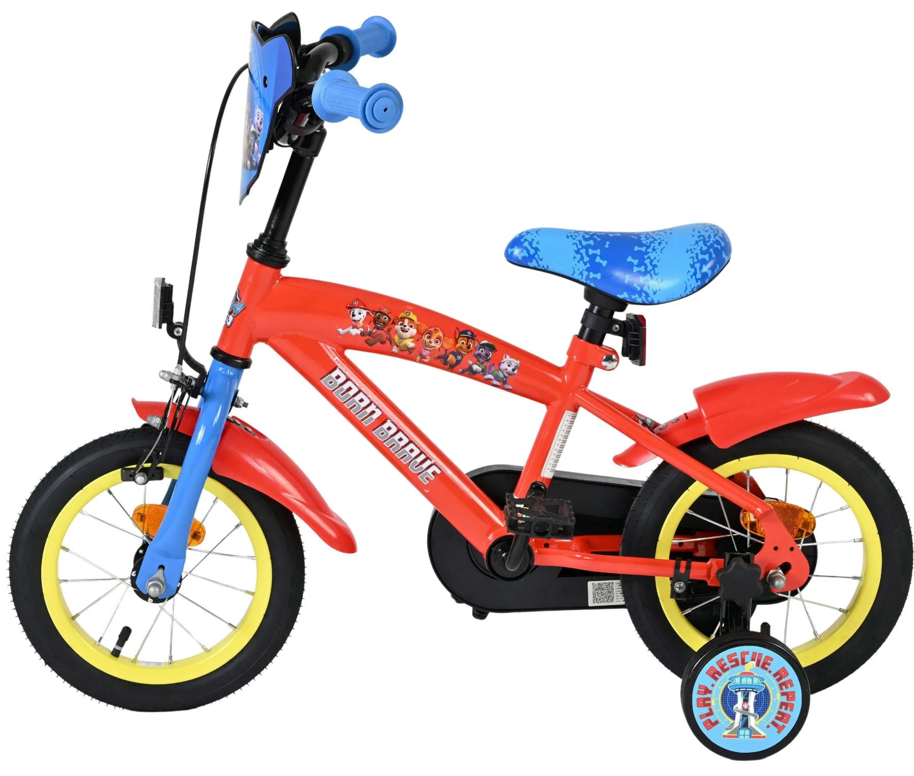 Paw Patrol Kinderfiets - Jongens - 12 inch - Rood/Blauw OUTLET - Image 7