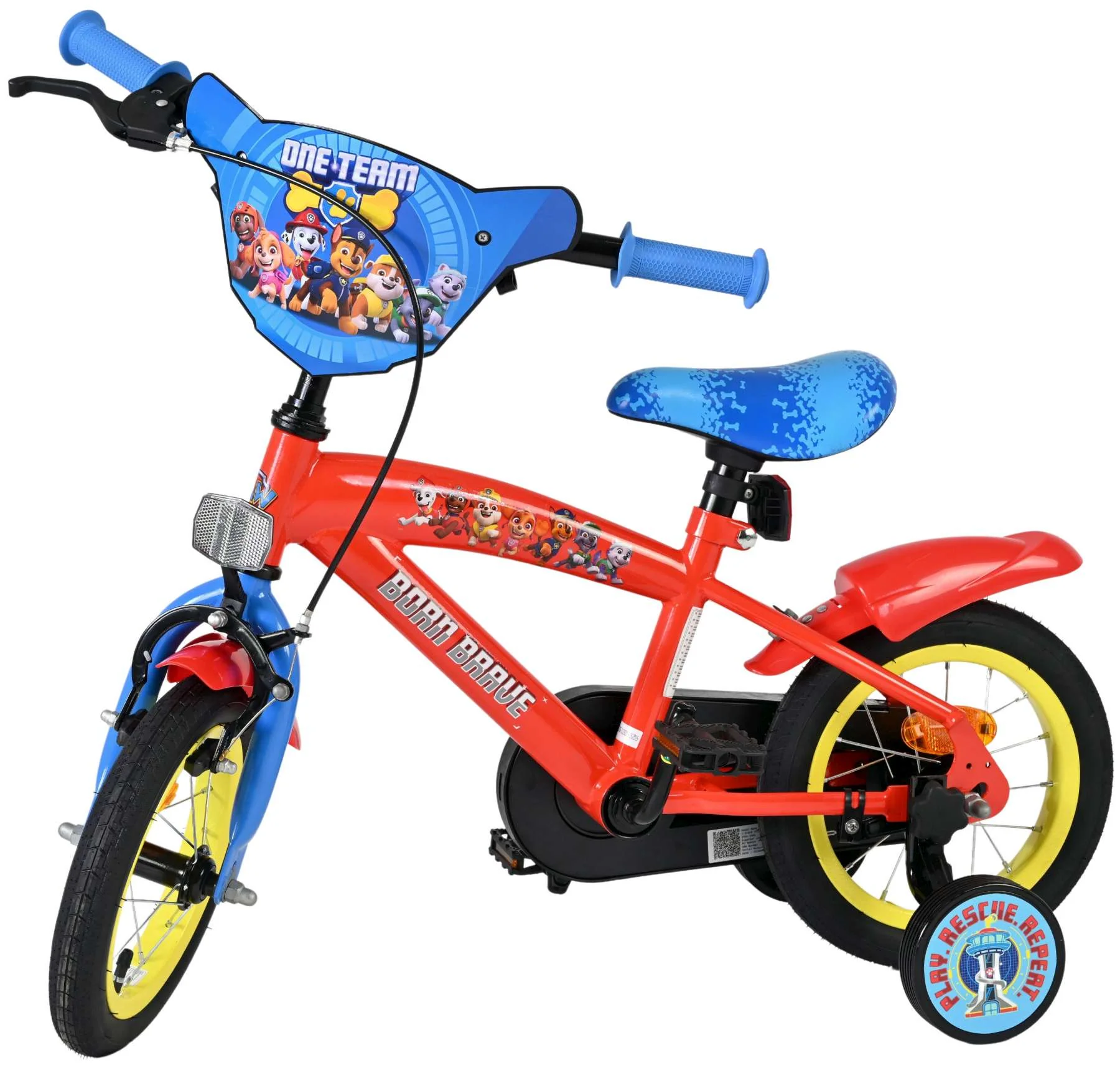 Paw Patrol Kinderfiets - Jongens - 12 inch - Rood/Blauw OUTLET - Image 8