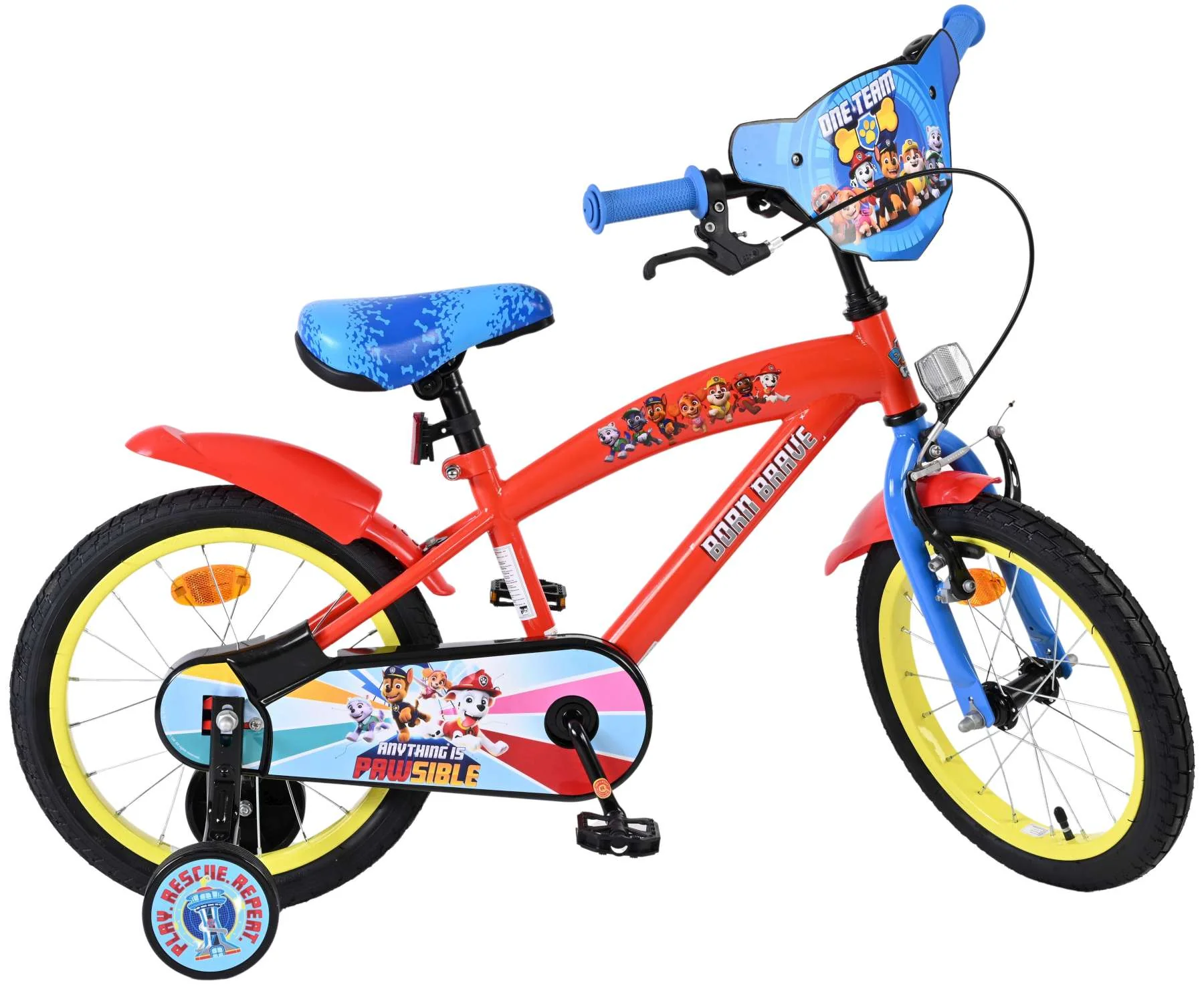 Paw Patrol Kinderfiets - Jongens - 16 inch - Rood Blauw - Image 10