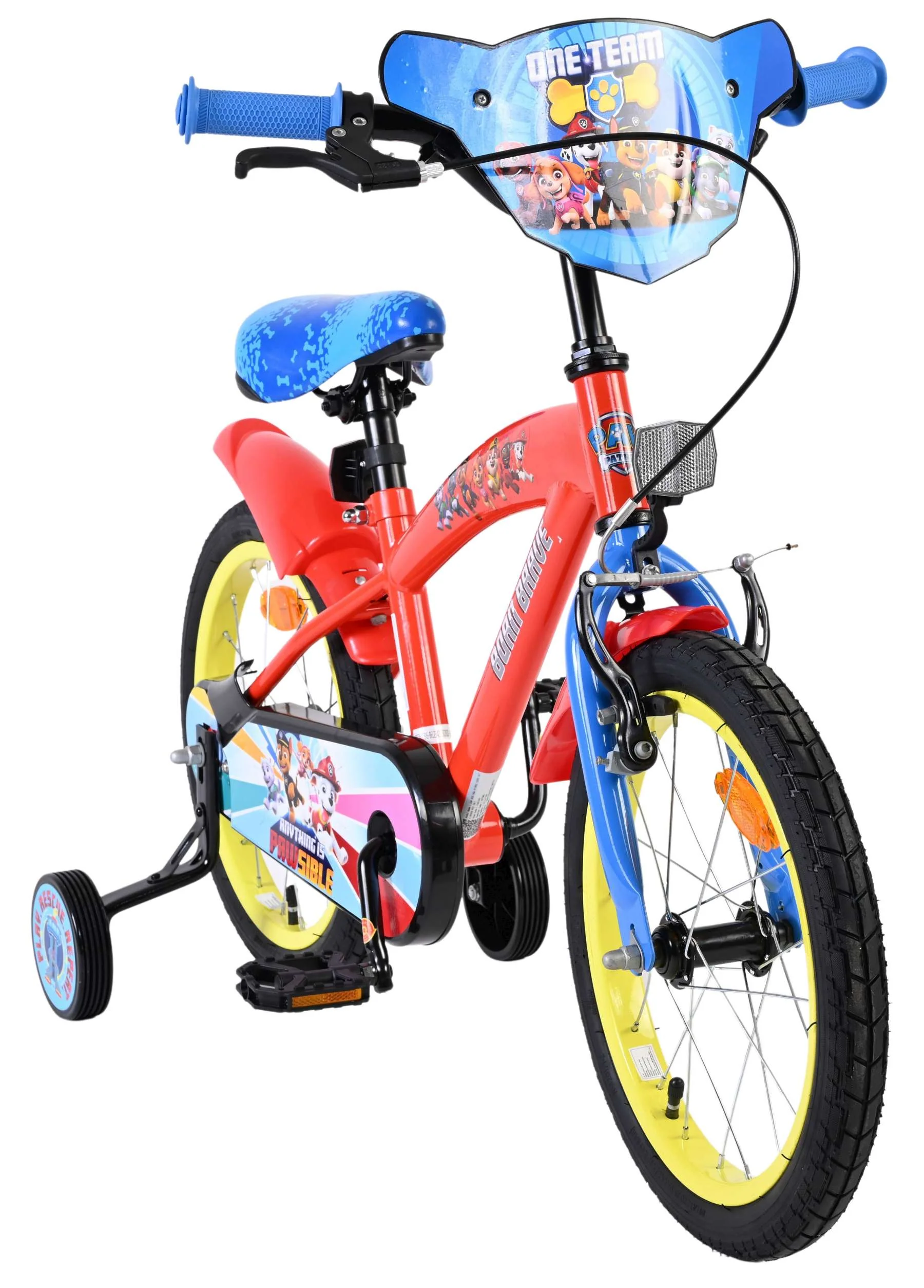 Paw Patrol Kinderfiets - Jongens - 16 inch - Rood Blauw - Image 5