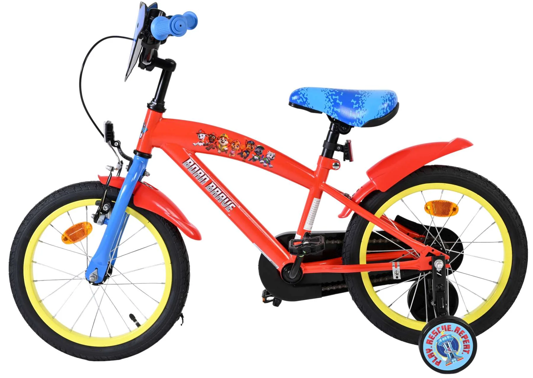 Paw Patrol Kinderfiets - Jongens - 16 inch - Rood Blauw - Image 7