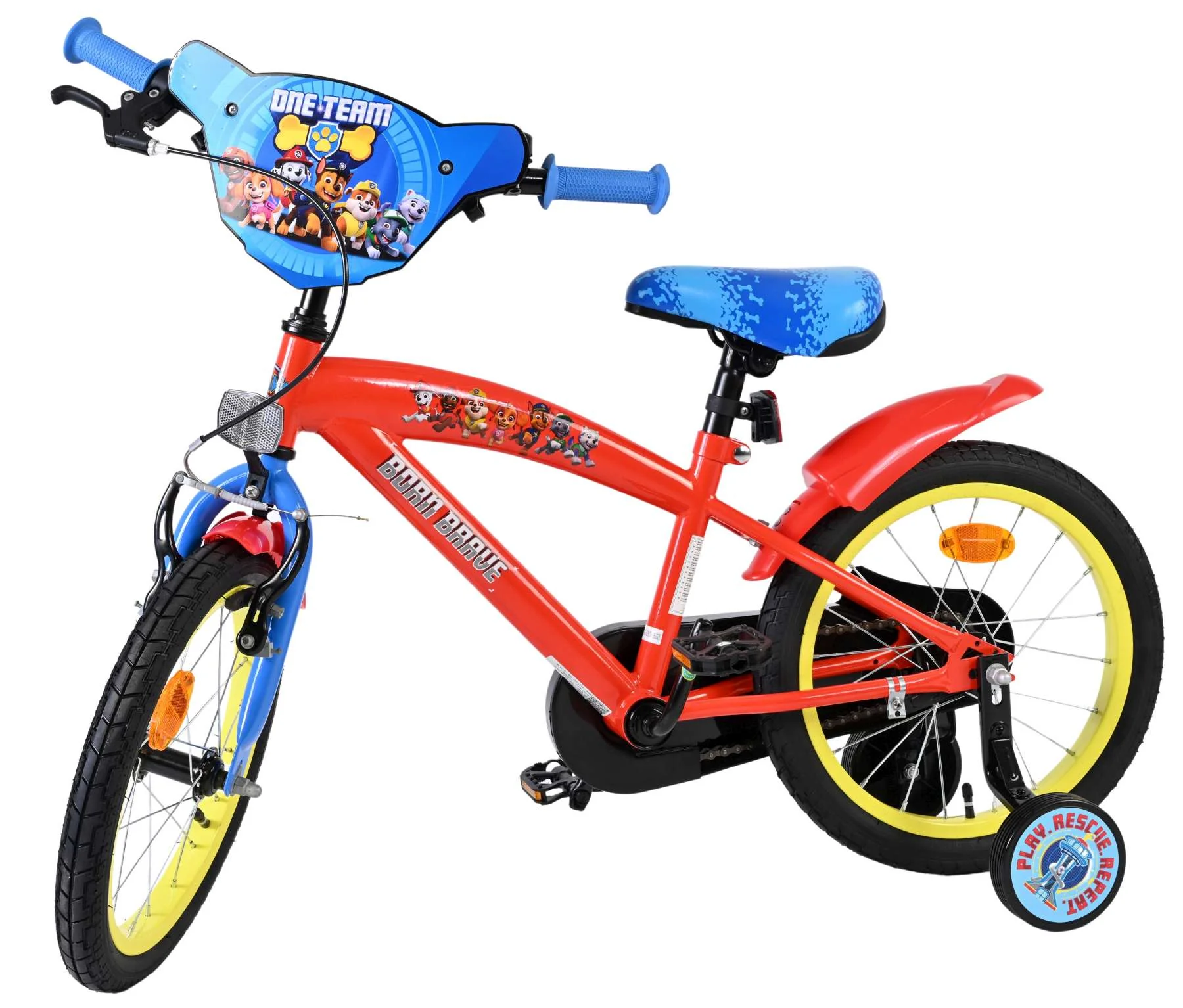 Paw Patrol Kinderfiets - Jongens - 16 inch - Rood Blauw - Image 8