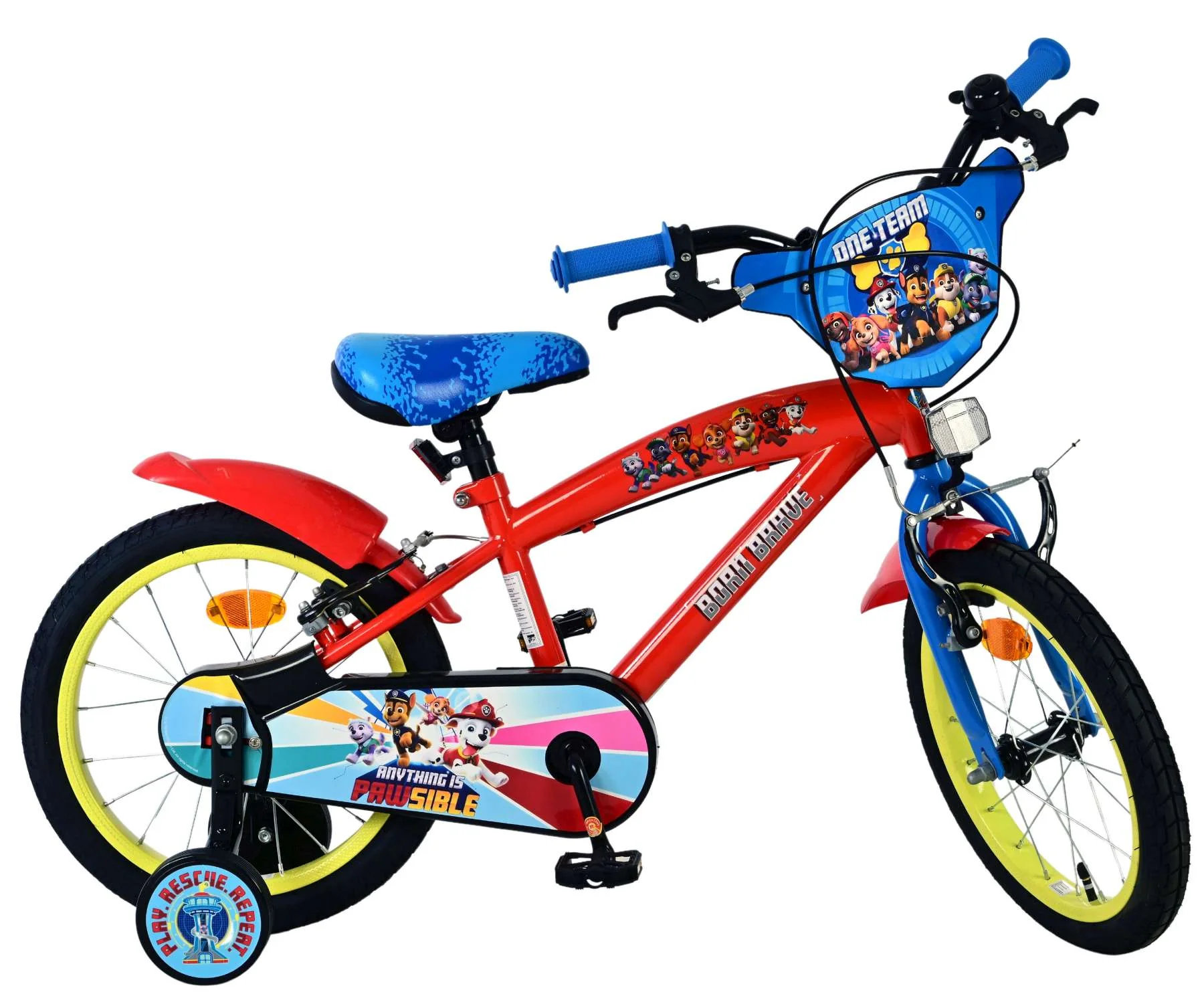 Paw Patrol Kinderfiets - Jongens - 16 inch - Rood - Twee handremmen - Image 10