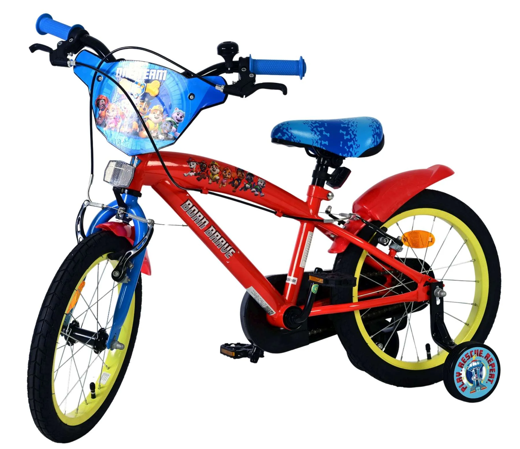 Paw Patrol Kinderfiets - Jongens - 16 inch - Rood - Twee handremmen - Image 8