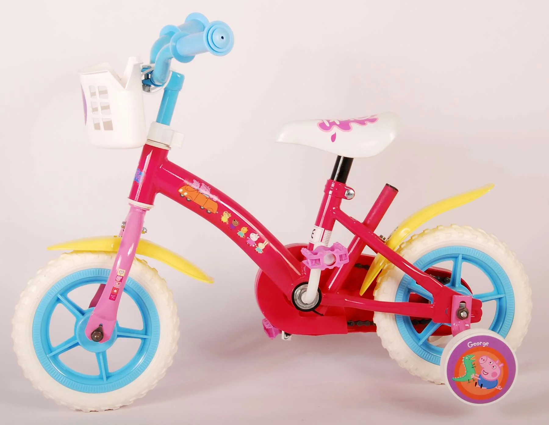 Peppa Pig Kinderfiets - Meisjes - 10 inch - Roze/Blauw - Doortrapper - Image 3