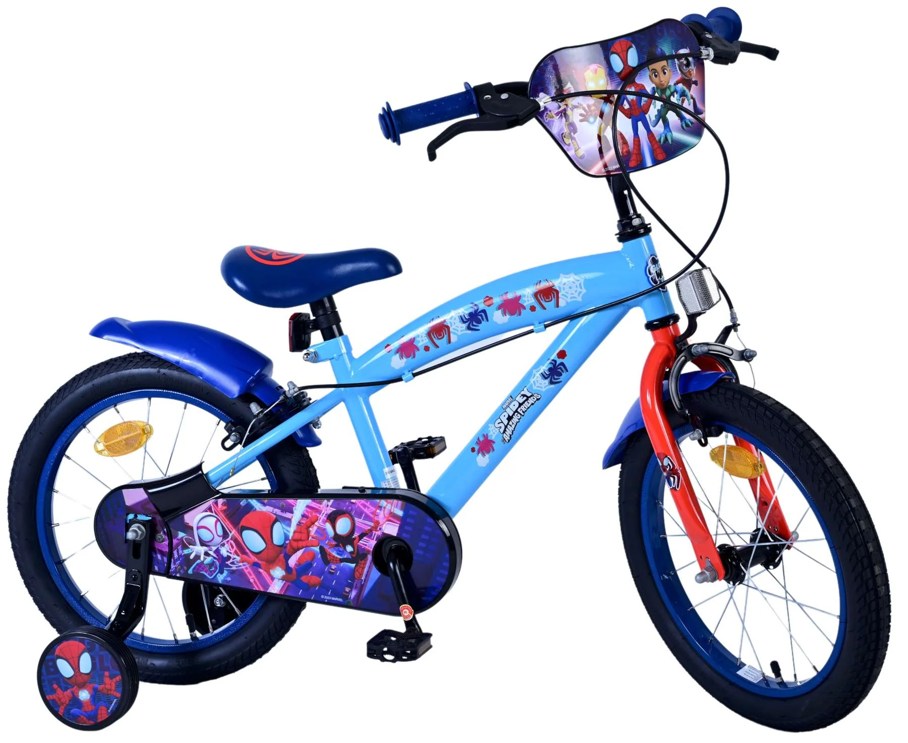 Spidey Kinderfiets - Jongens - 16 inch - Blauw - Twee handremmen OUTLET - Image 10