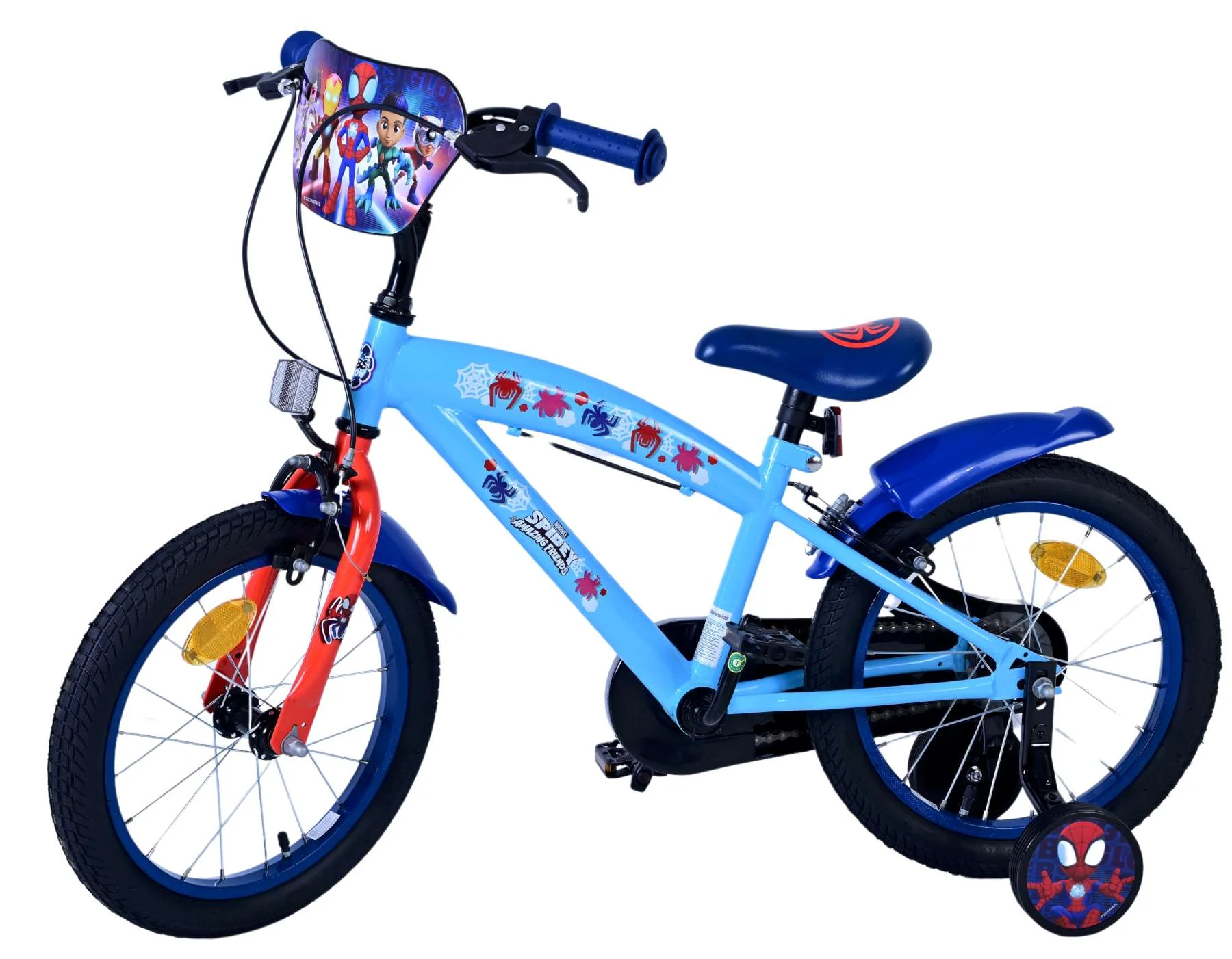 Spidey Kinderfiets - Jongens - 16 inch - Blauw - Twee handremmen OUTLET - Image 8
