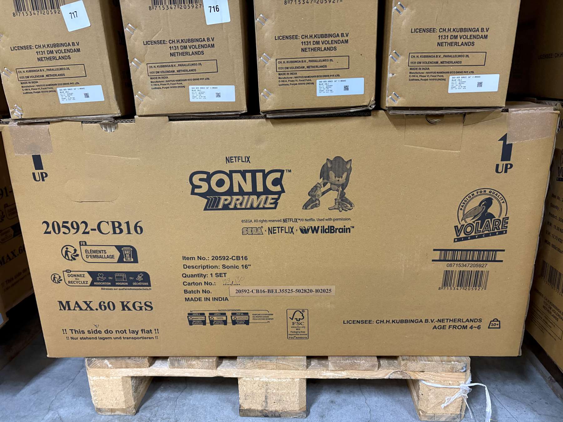 Sonic Kinderfiets - Jongens - 16 inch - Blauw - Image 12
