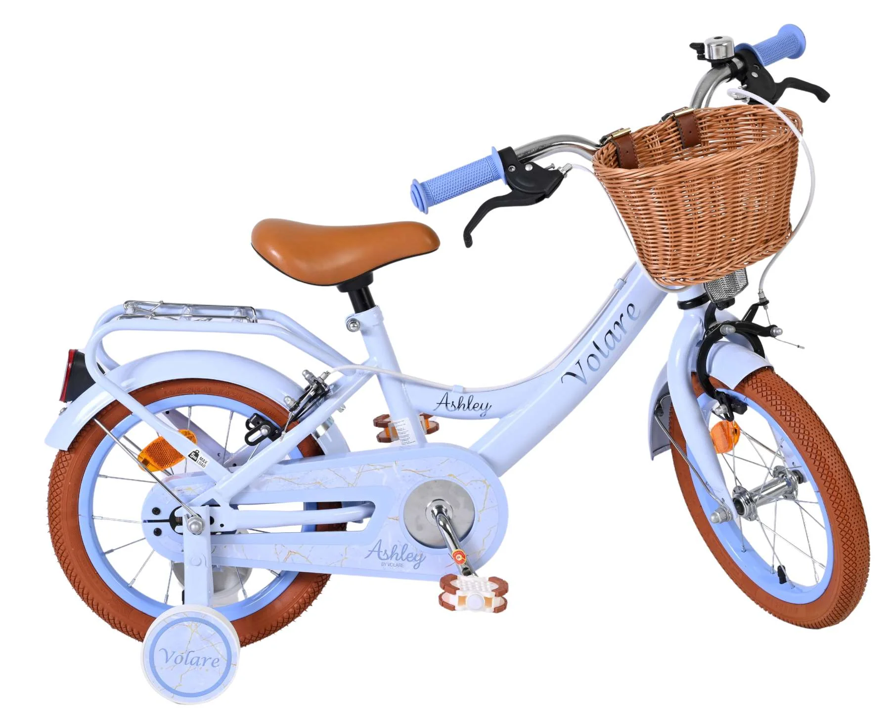 Volare Ashley Kinderfiets - Meisjes - 14 inch - Pastel Blauw - Twee Handremmen - Image 10