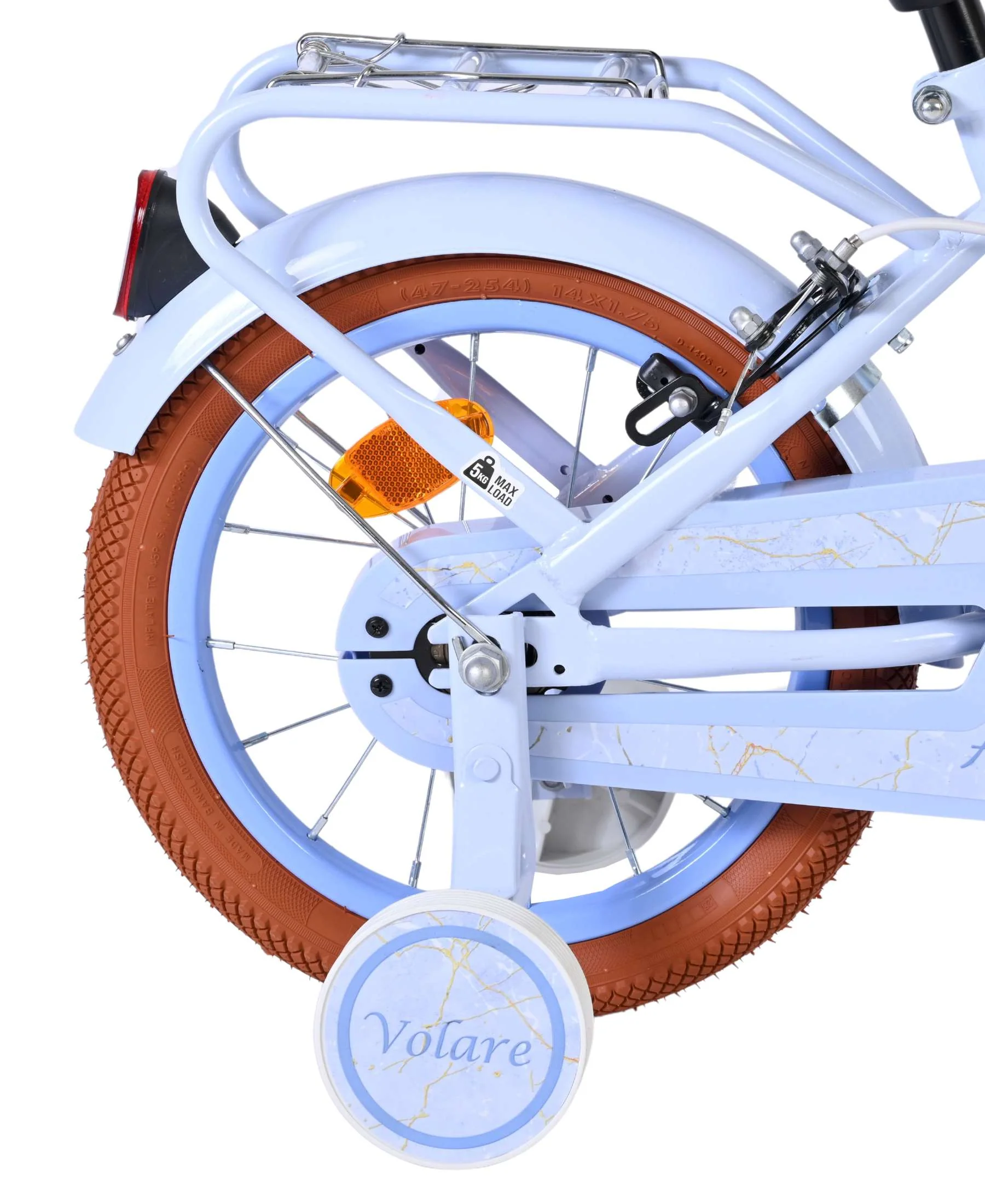 Volare Ashley Kinderfiets - Meisjes - 14 inch - Pastel Blauw - Twee Handremmen - Image 2