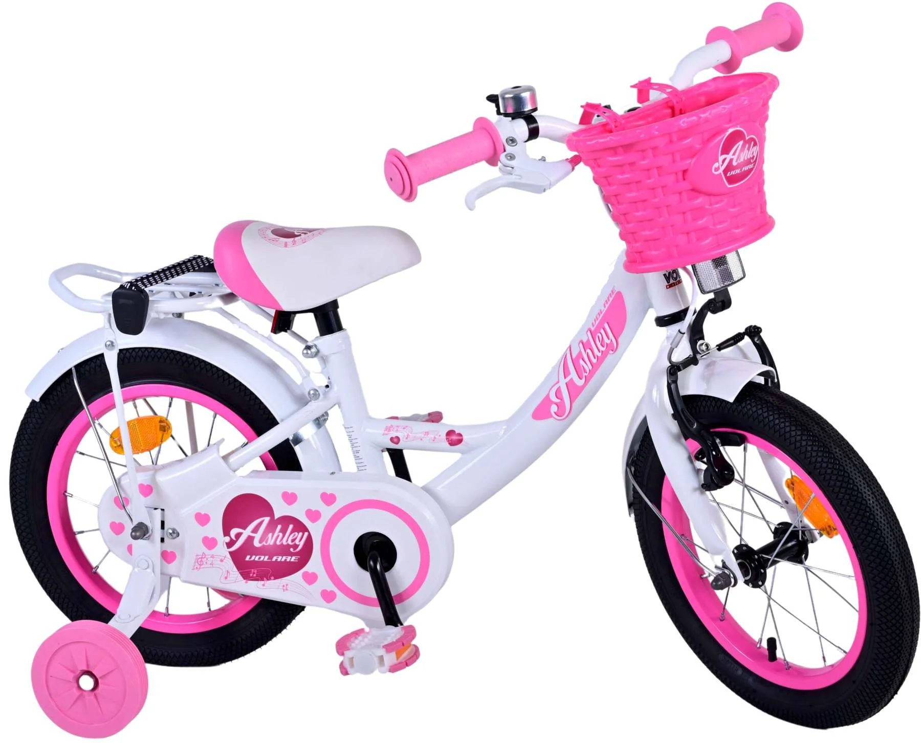 Volare Ashley Kinderfiets - Meisjes - 14 inch - Wit - Image 2