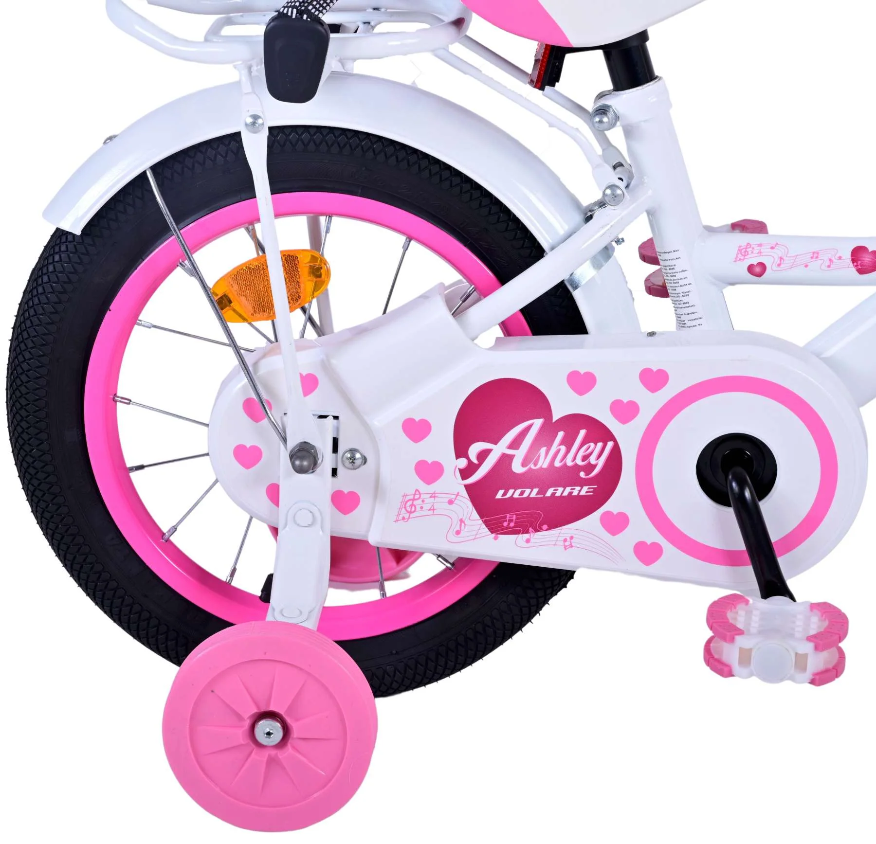 Volare Ashley Kinderfiets - Meisjes - 14 inch - Wit - Image 3