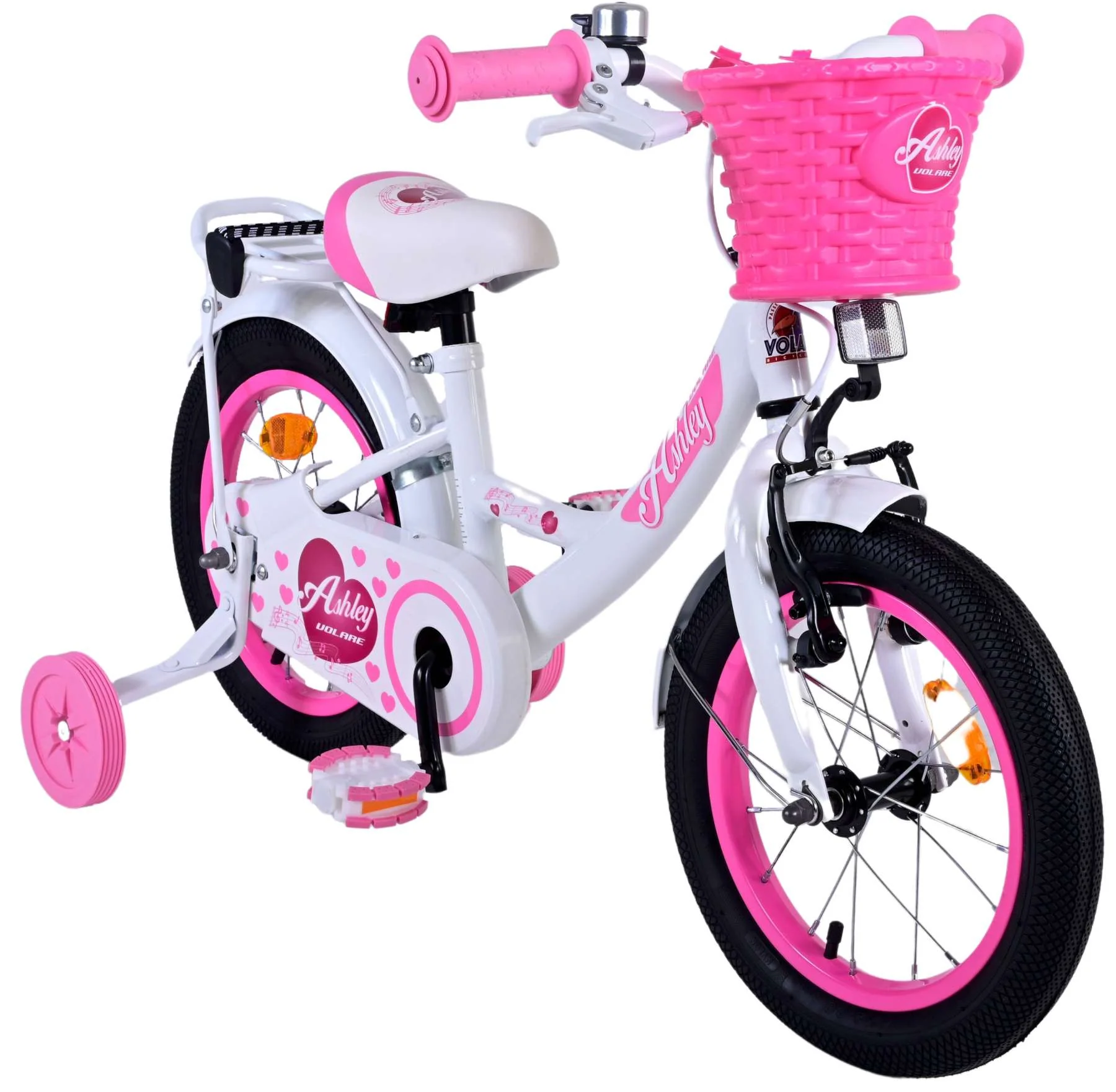 Volare Ashley Kinderfiets - Meisjes - 14 inch - Wit - Image 6