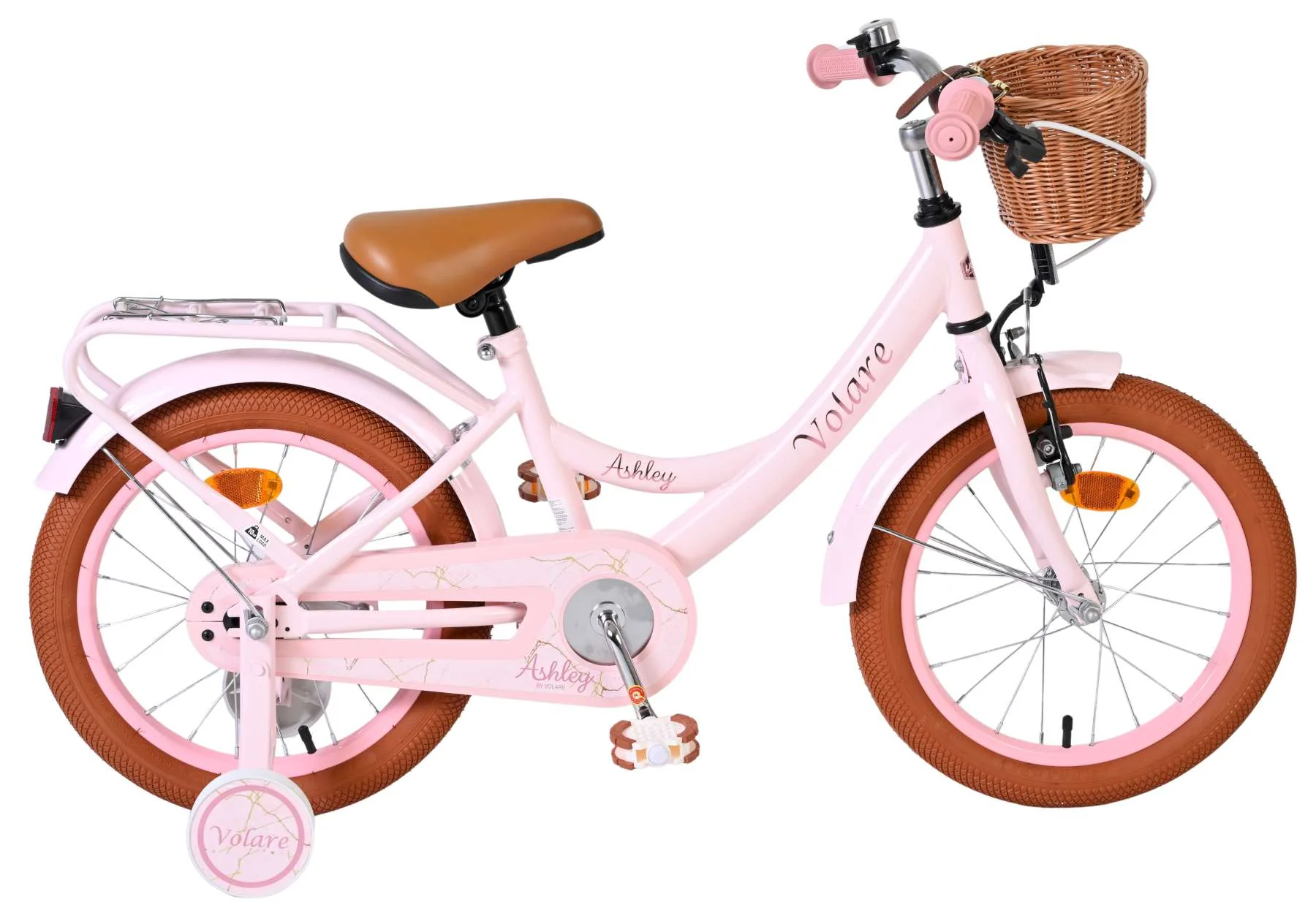 Volare Ashley Kinderfiets - Meisjes - 16 inch - Roze OUTLET