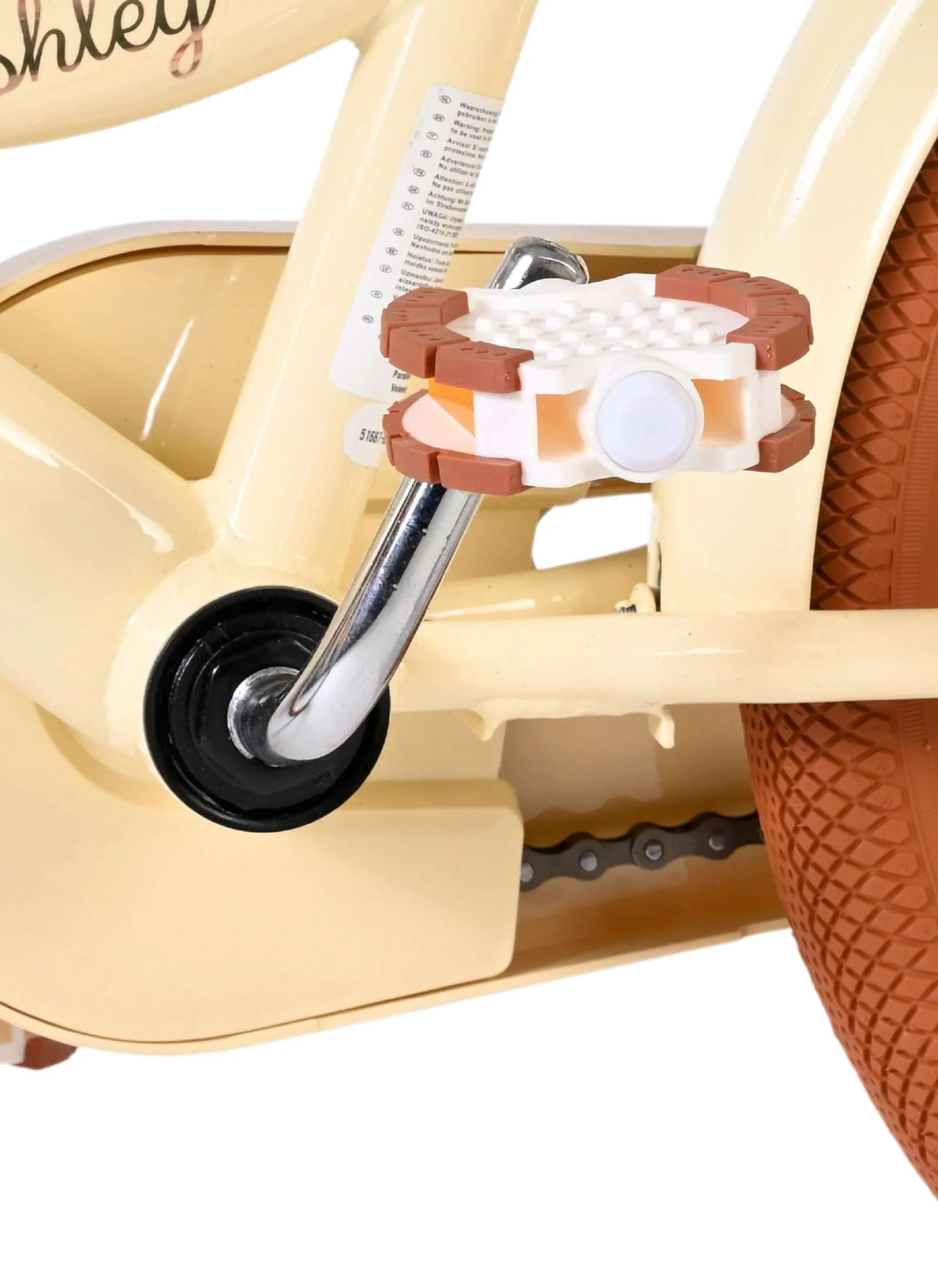 Volare Ashley Kinderfiets - Meisjes - 16 inch - Creme - Twee Handremmen - Image 9